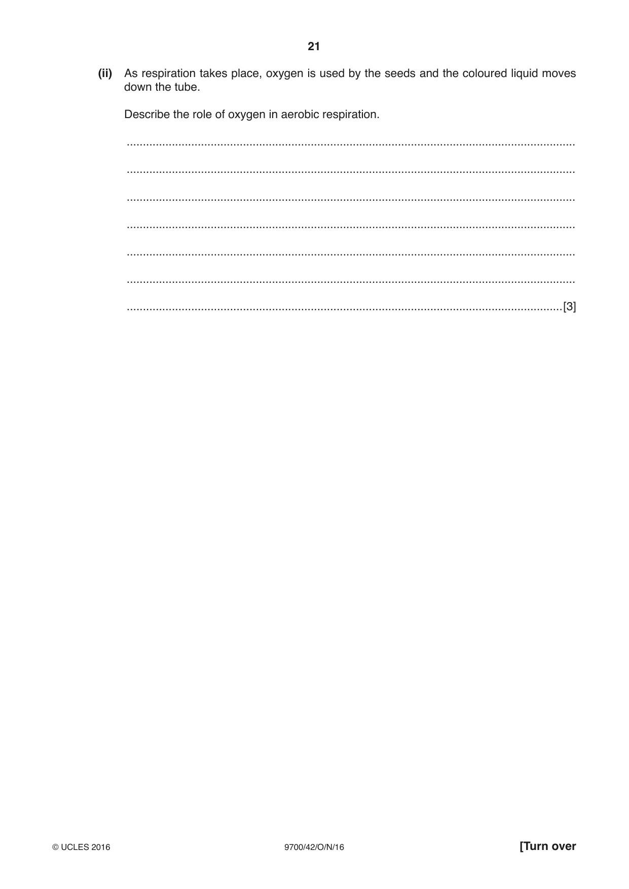 Cambridge A Level Biology 9700 2016 Oct/Nov Paper 4 · Variant 2 question paper, page 21 of 28