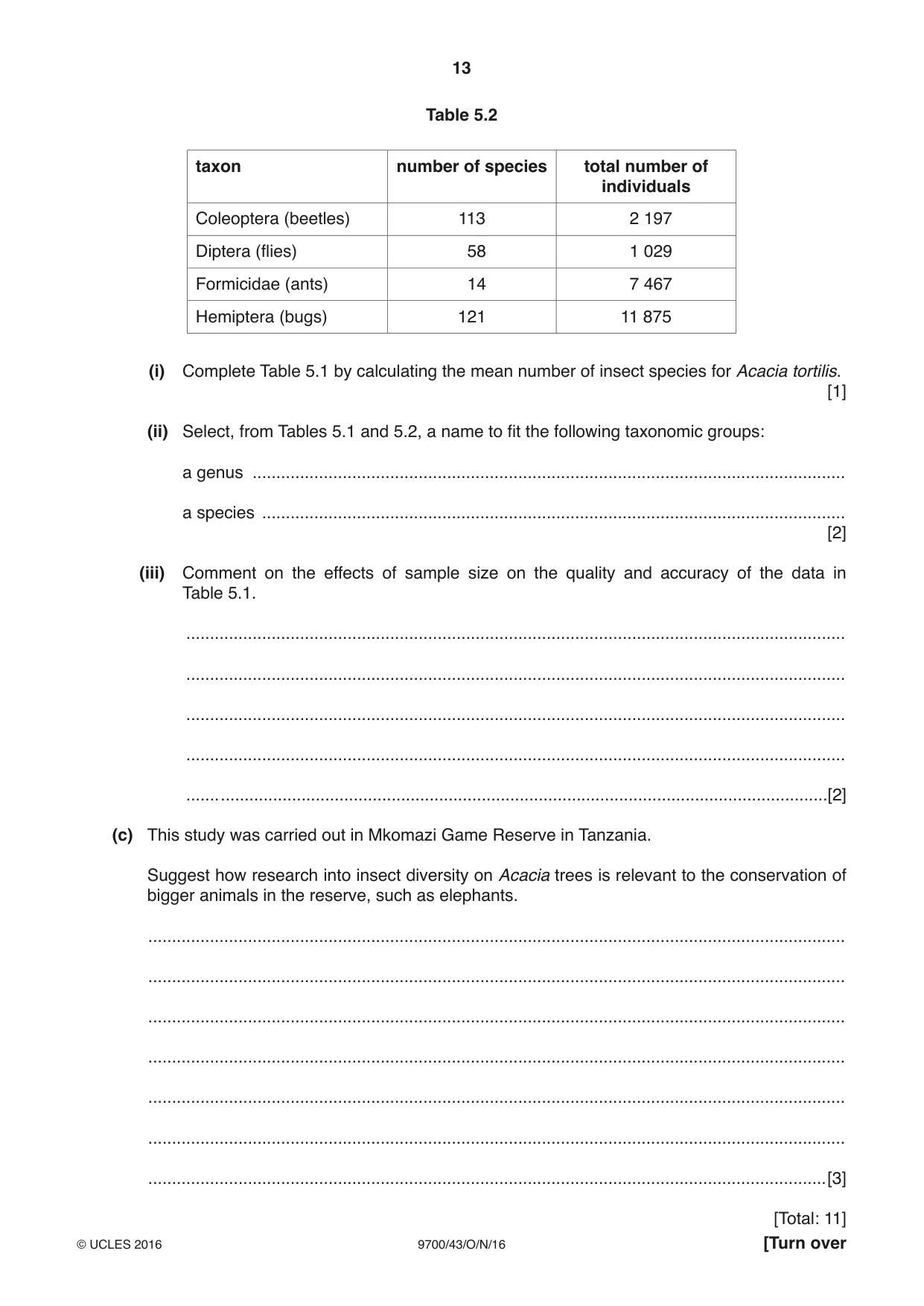 Cambridge A Level Biology 9700 2016 Oct/Nov Paper 4 · Variant 3 question paper, page 13 of 24