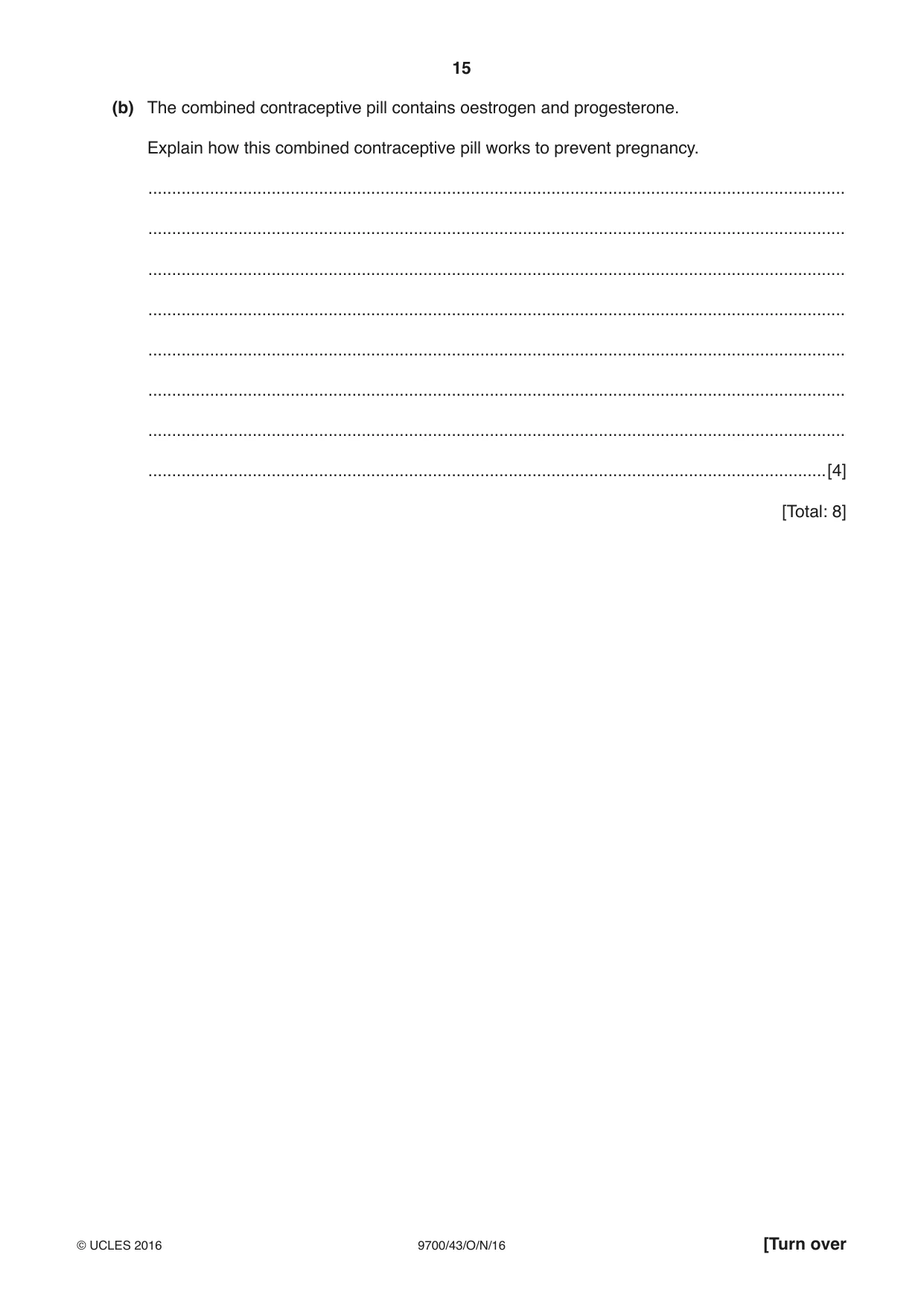 Cambridge A Level Biology 9700 2016 Oct/Nov Paper 4 · Variant 3 question paper, page 15 of 24