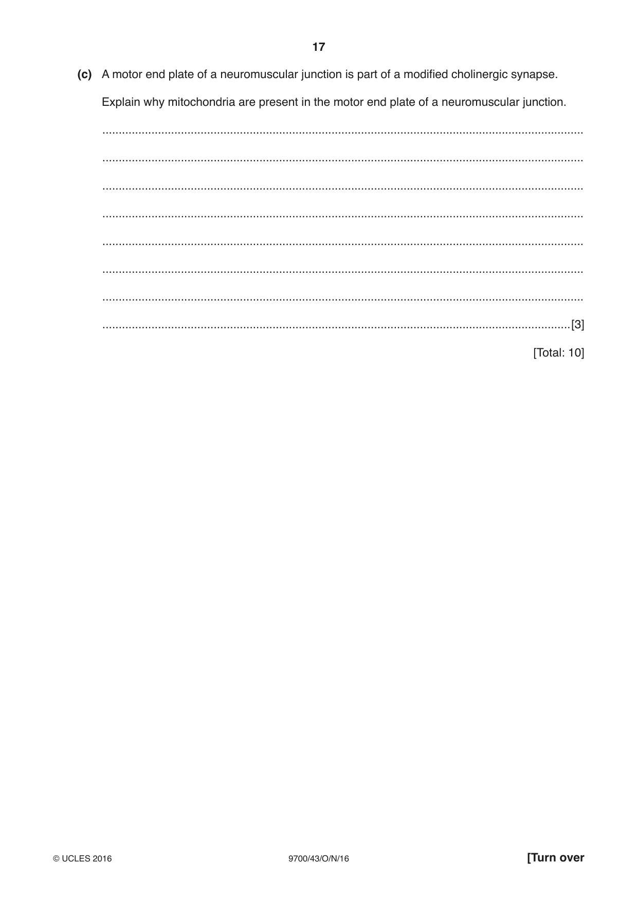 Cambridge A Level Biology 9700 2016 Oct/Nov Paper 4 · Variant 3 question paper, page 17 of 24