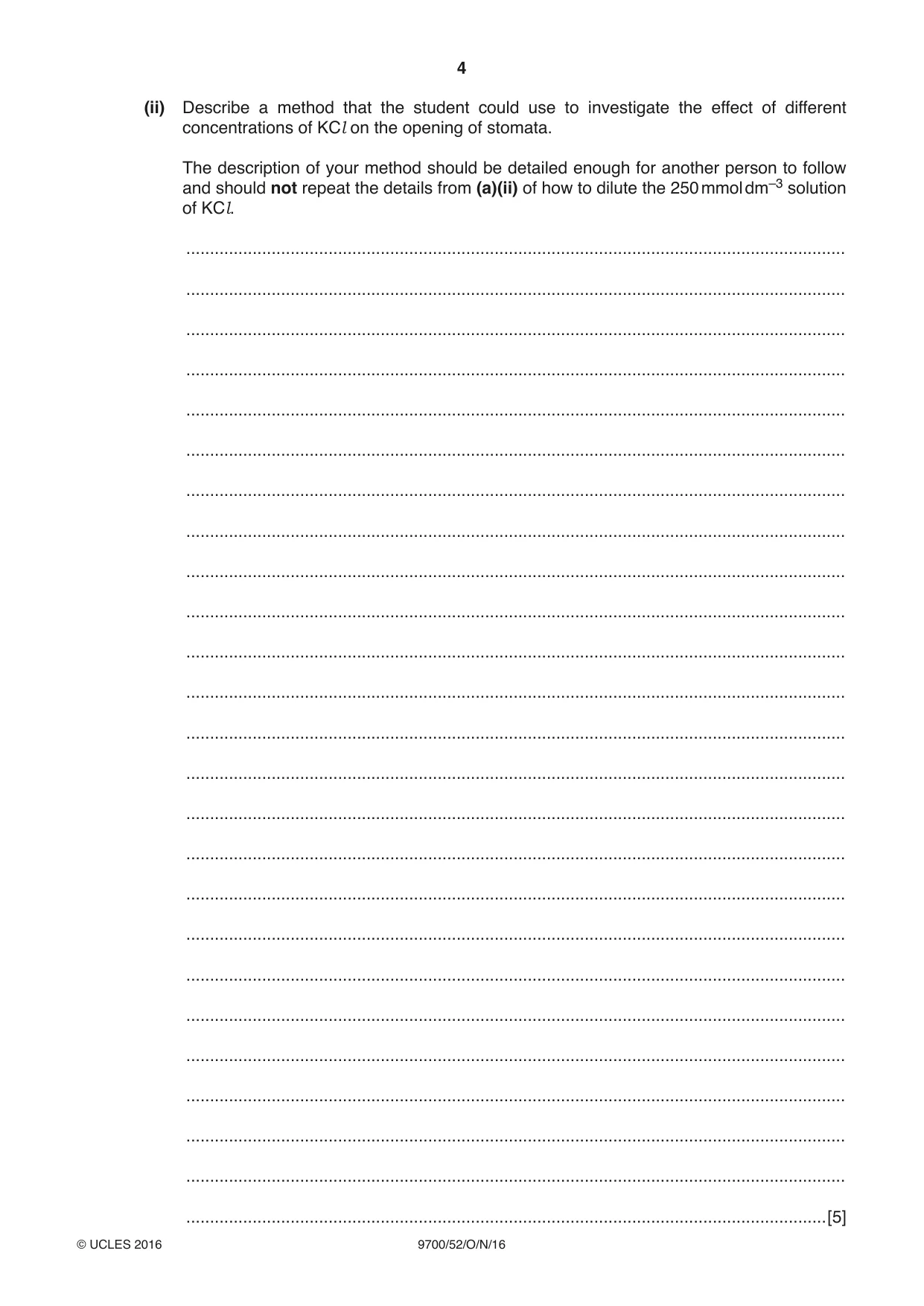 Cambridge A Level Biology 9700 2016 Oct/Nov Paper 5 · Variant 2 question paper, page 4 of 12