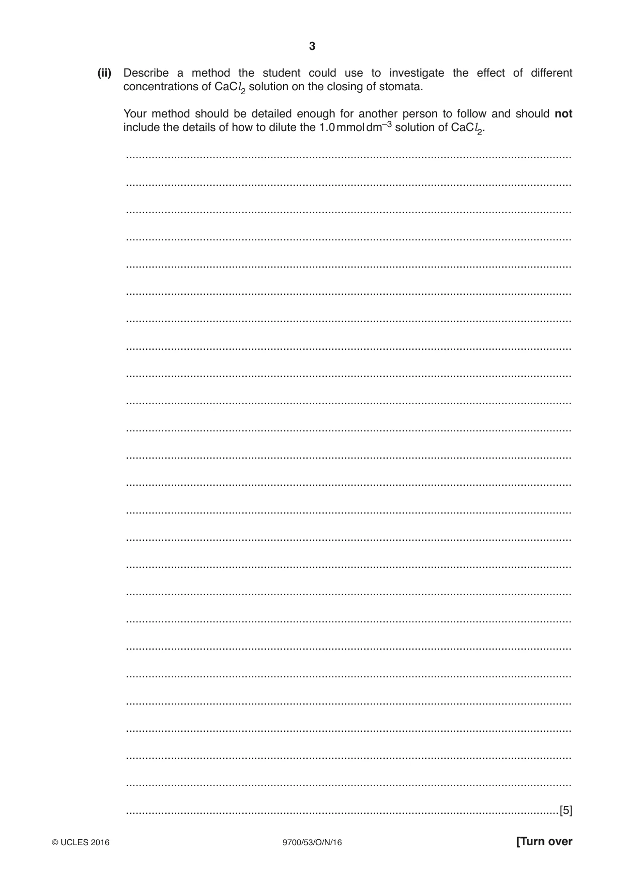 Cambridge A Level Biology 9700 2016 Oct/Nov Paper 5 · Variant 3 question paper, page 3 of 12