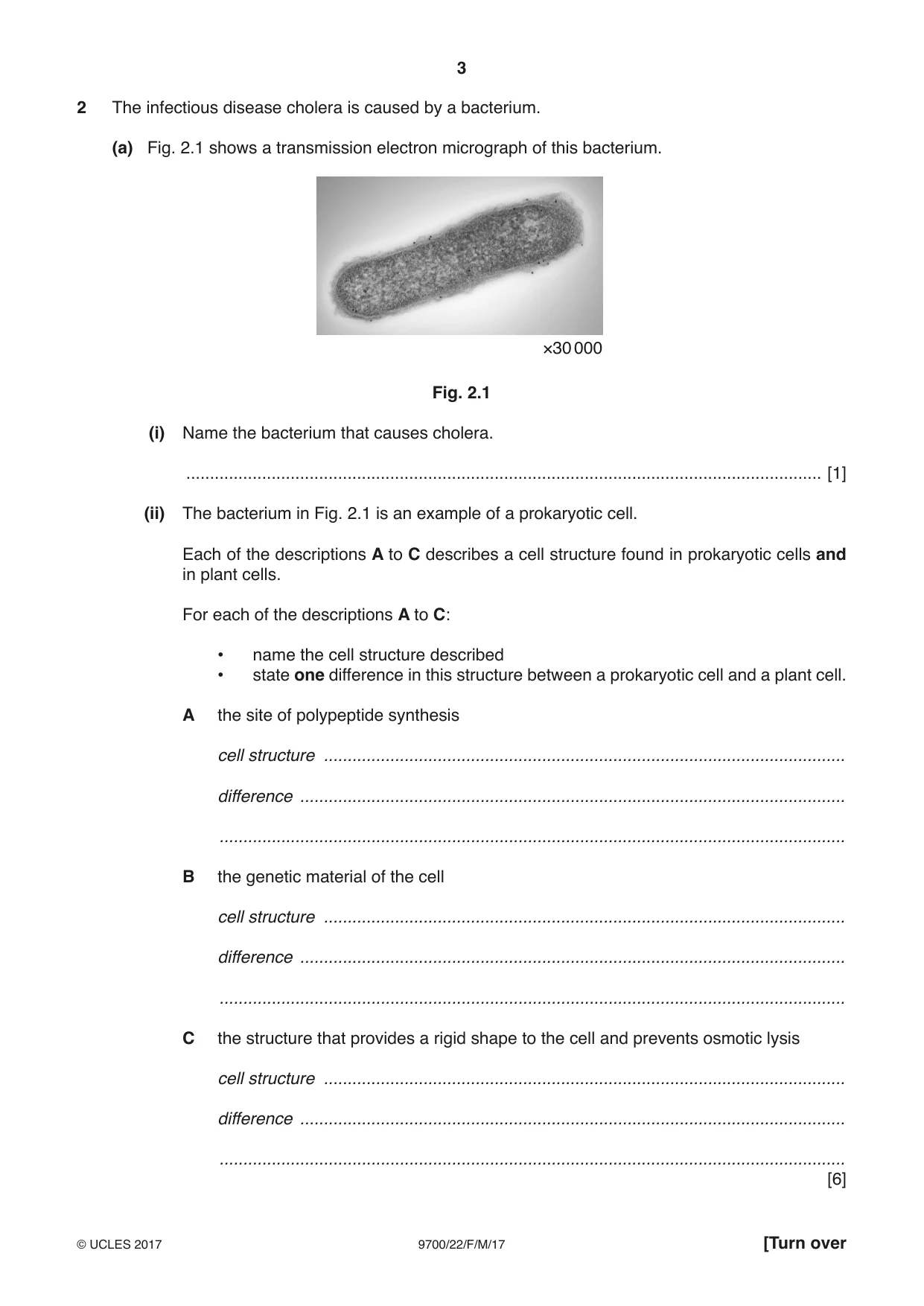 Cambridge A Level Biology 9700 2017 Feb/March Paper 2 · Variant 2 question paper, page 3 of 16