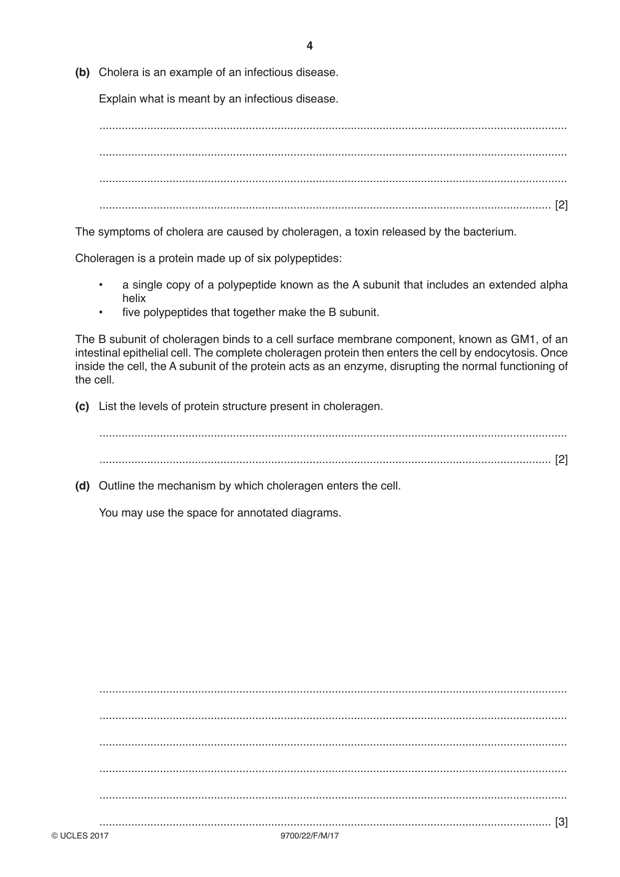 Cambridge A Level Biology 9700 2017 Feb/March Paper 2 · Variant 2 question paper, page 4 of 16
