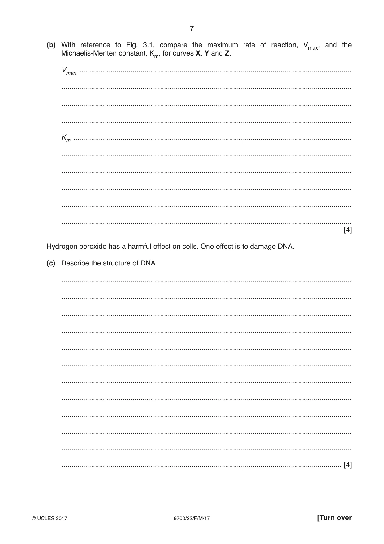 Cambridge A Level Biology 9700 2017 Feb/March Paper 2 · Variant 2 question paper, page 7 of 16