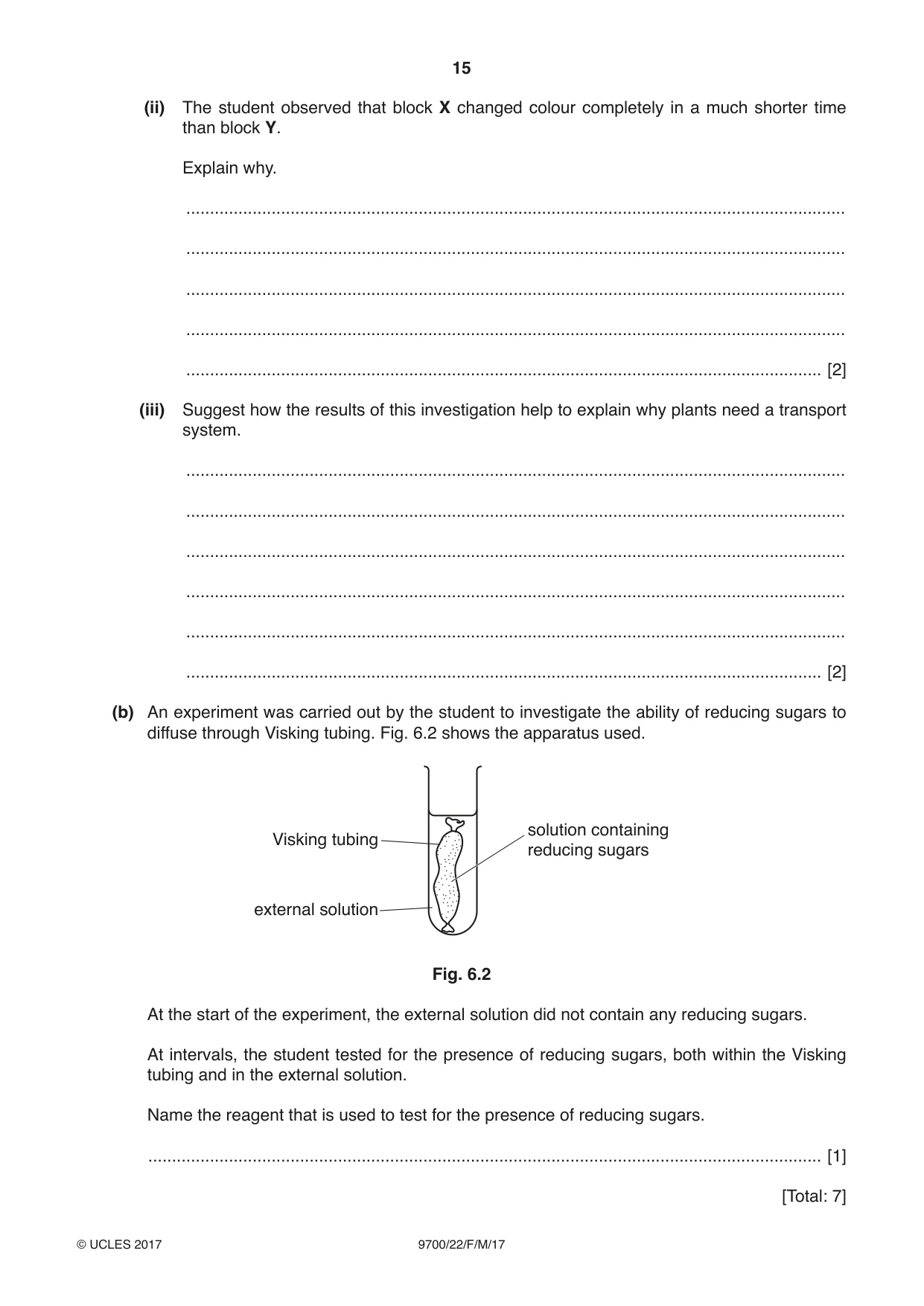 Cambridge A Level Biology 9700 2017 Feb/March Paper 2 · Variant 2 question paper, page 15 of 16