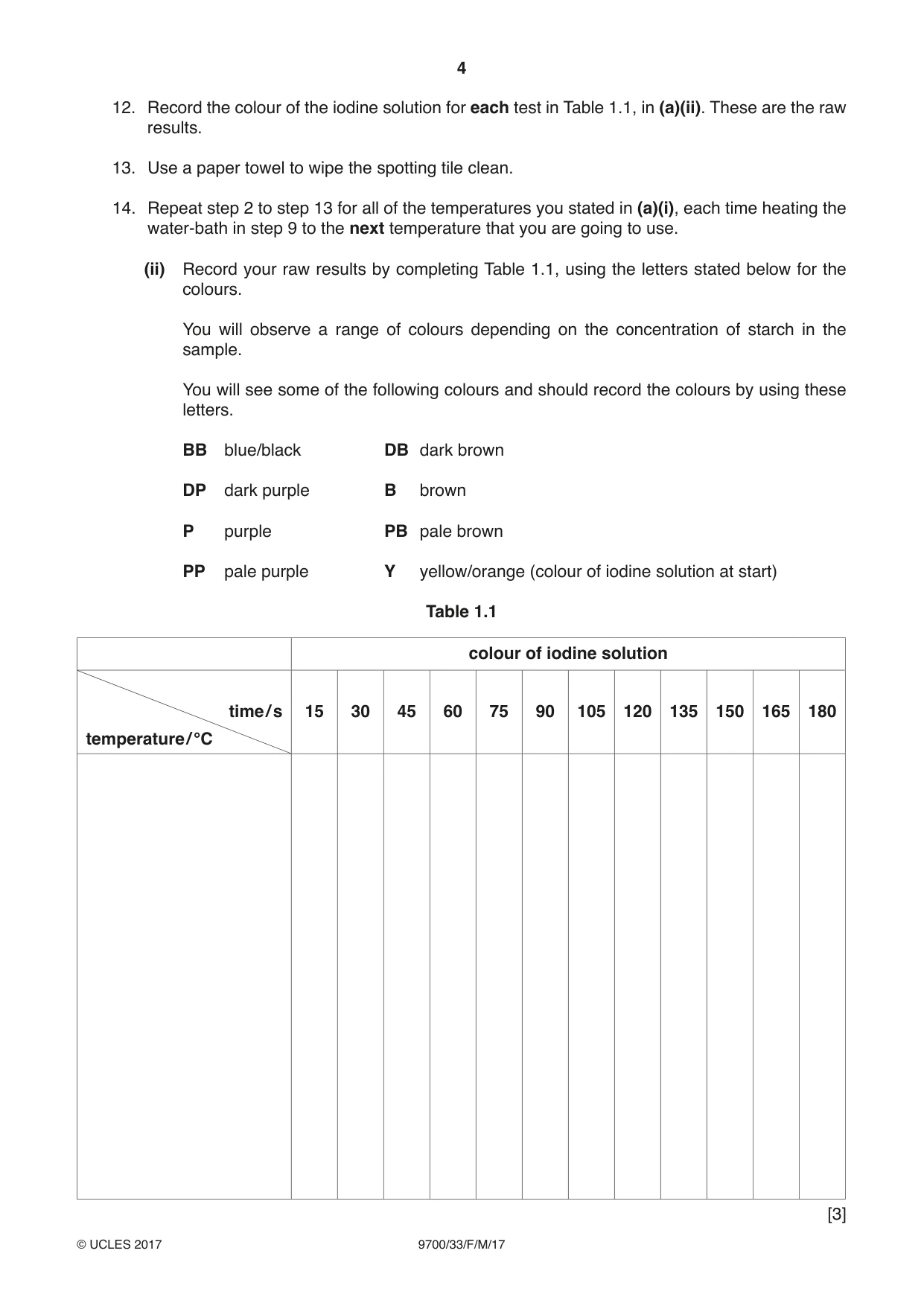 Cambridge A Level Biology 9700 2017 Feb/March Paper 3 · Variant 3 question paper, page 4 of 12