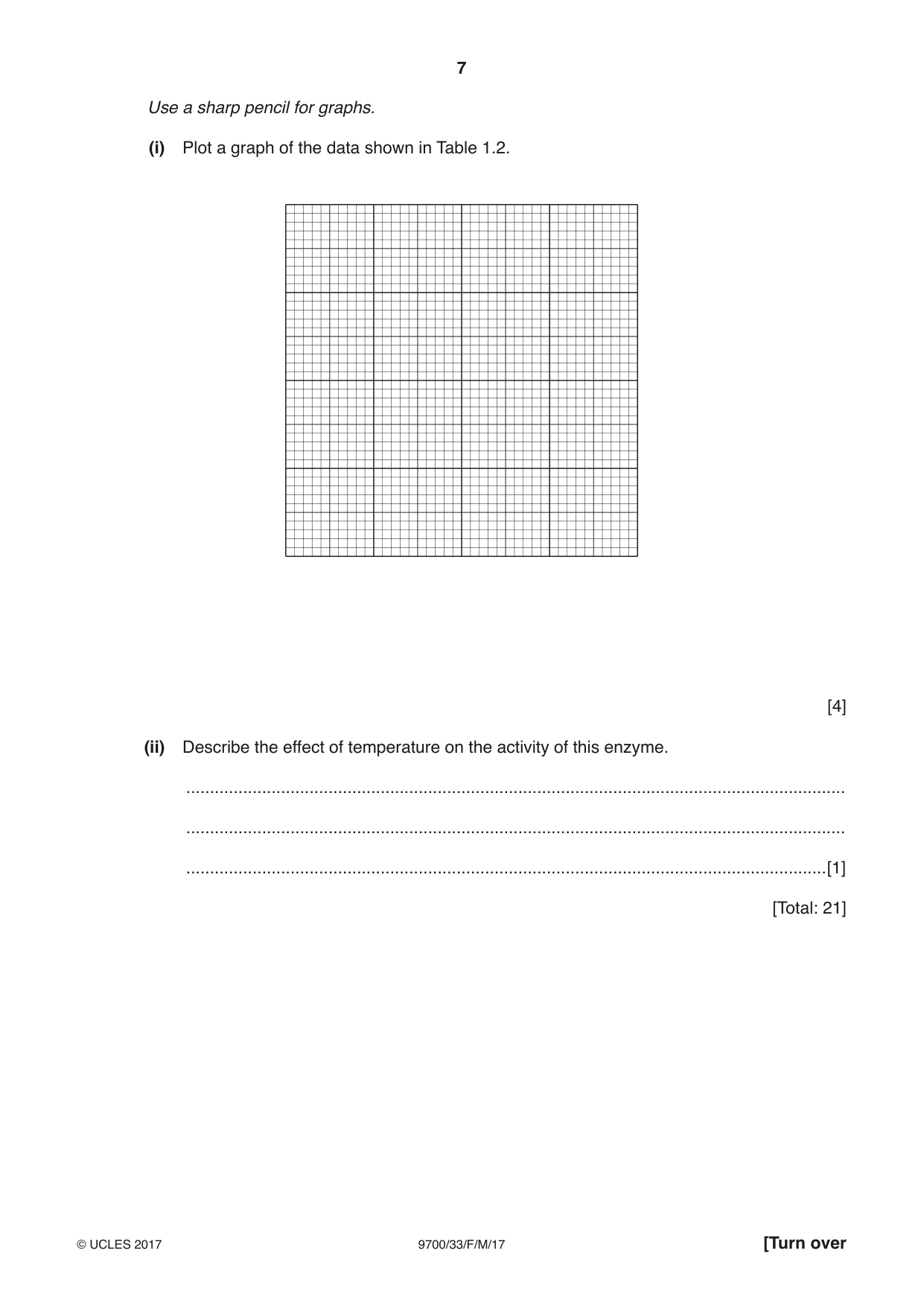 Cambridge A Level Biology 9700 2017 Feb/March Paper 3 · Variant 3 question paper, page 7 of 12