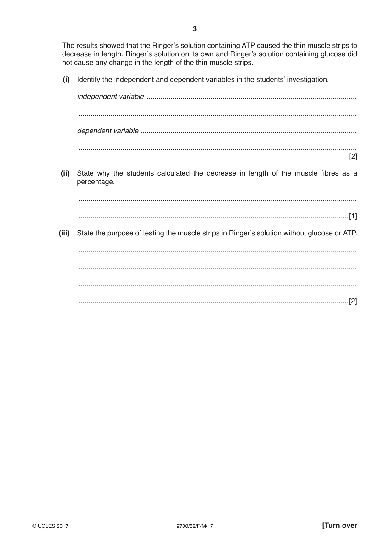 Cambridge A Level Biology 9700 2017 Feb/March Paper 5 · Variant 2 question paper, page 3 of 8