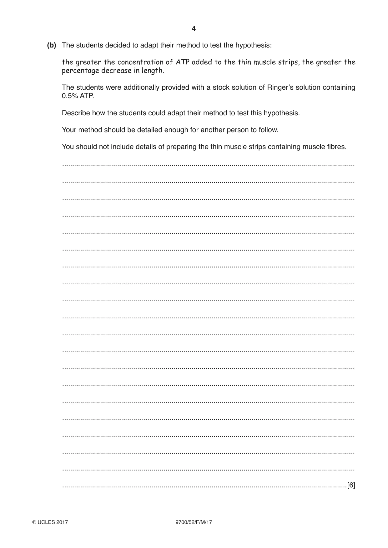 Cambridge A Level Biology 9700 2017 Feb/March Paper 5 · Variant 2 question paper, page 4 of 8