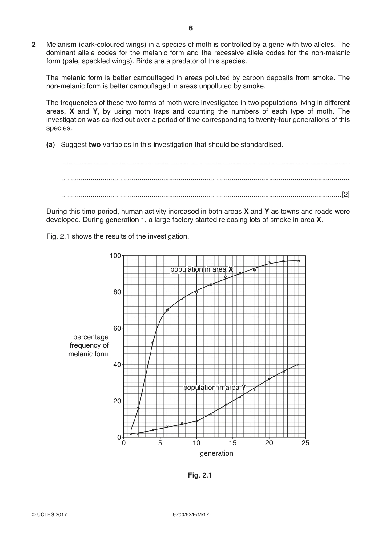 Cambridge A Level Biology 9700 2017 Feb/March Paper 5 · Variant 2 question paper, page 6 of 8