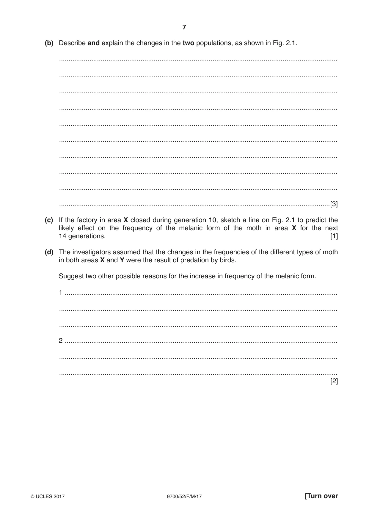 Cambridge A Level Biology 9700 2017 Feb/March Paper 5 · Variant 2 question paper, page 7 of 8