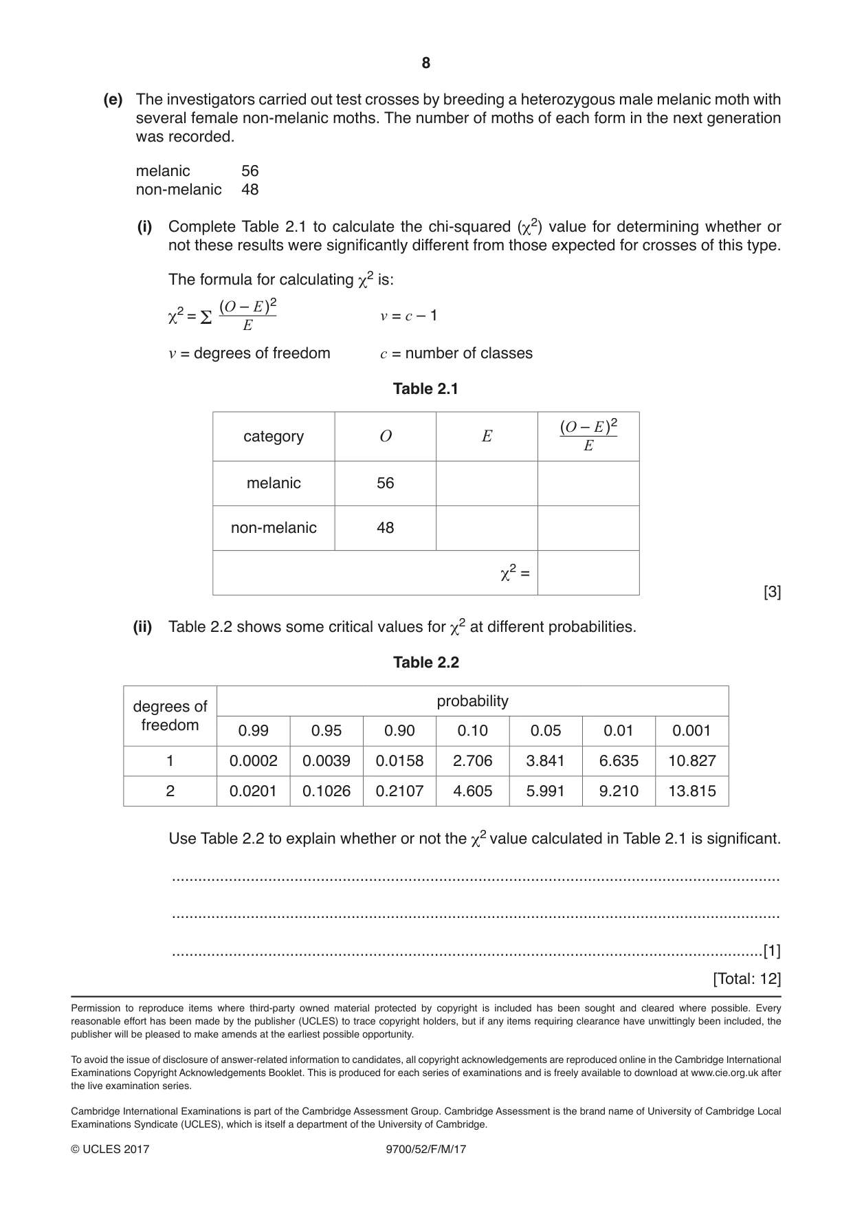 Cambridge A Level Biology 9700 2017 Feb/March Paper 5 · Variant 2 question paper, page 8 of 8