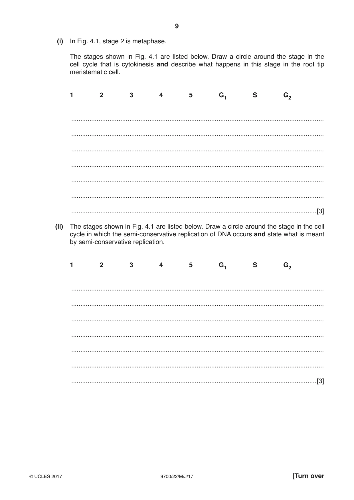 Cambridge A Level Biology 9700 2017 May/June Paper 2 · Variant 2 question paper, page 9 of 16