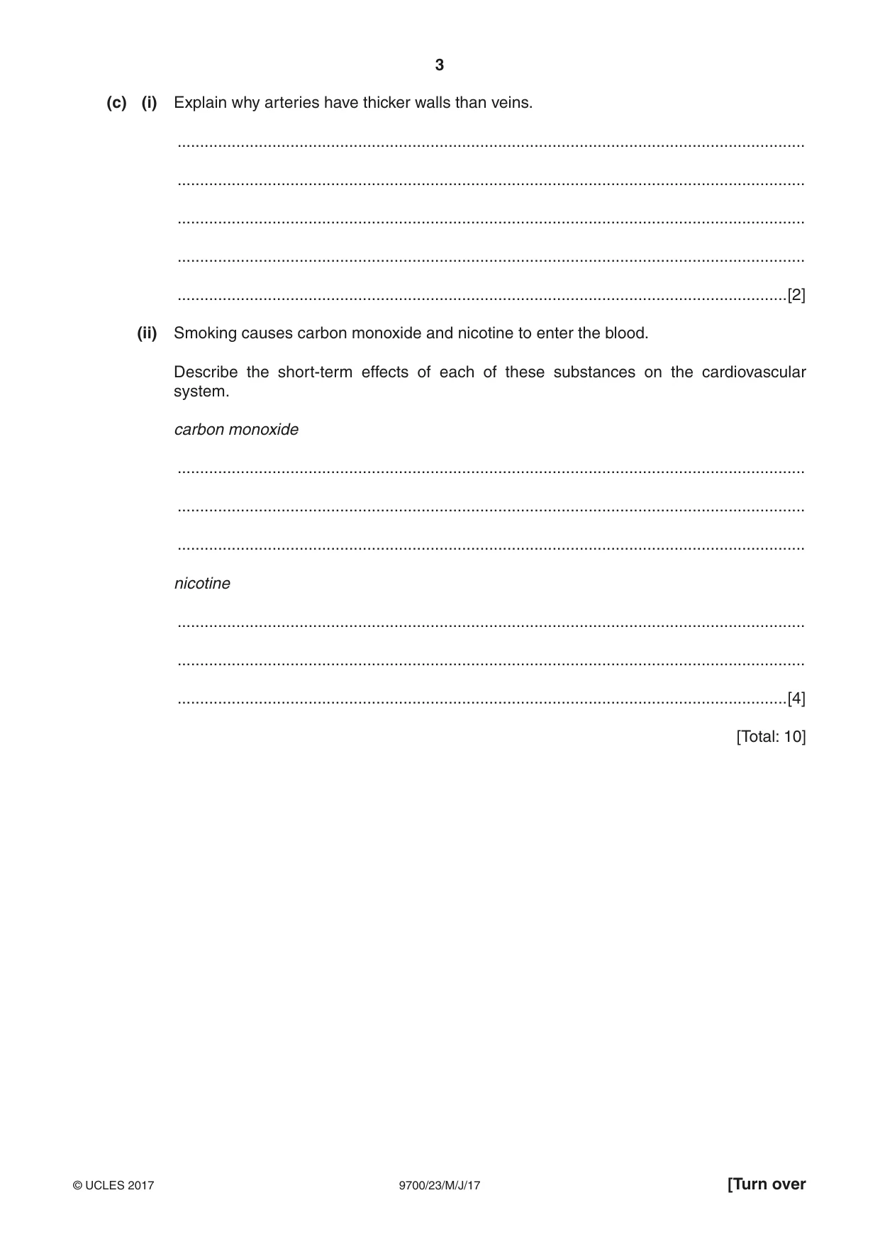 Cambridge A Level Biology 9700 2017 May/June Paper 2 · Variant 3 question paper, page 3 of 12