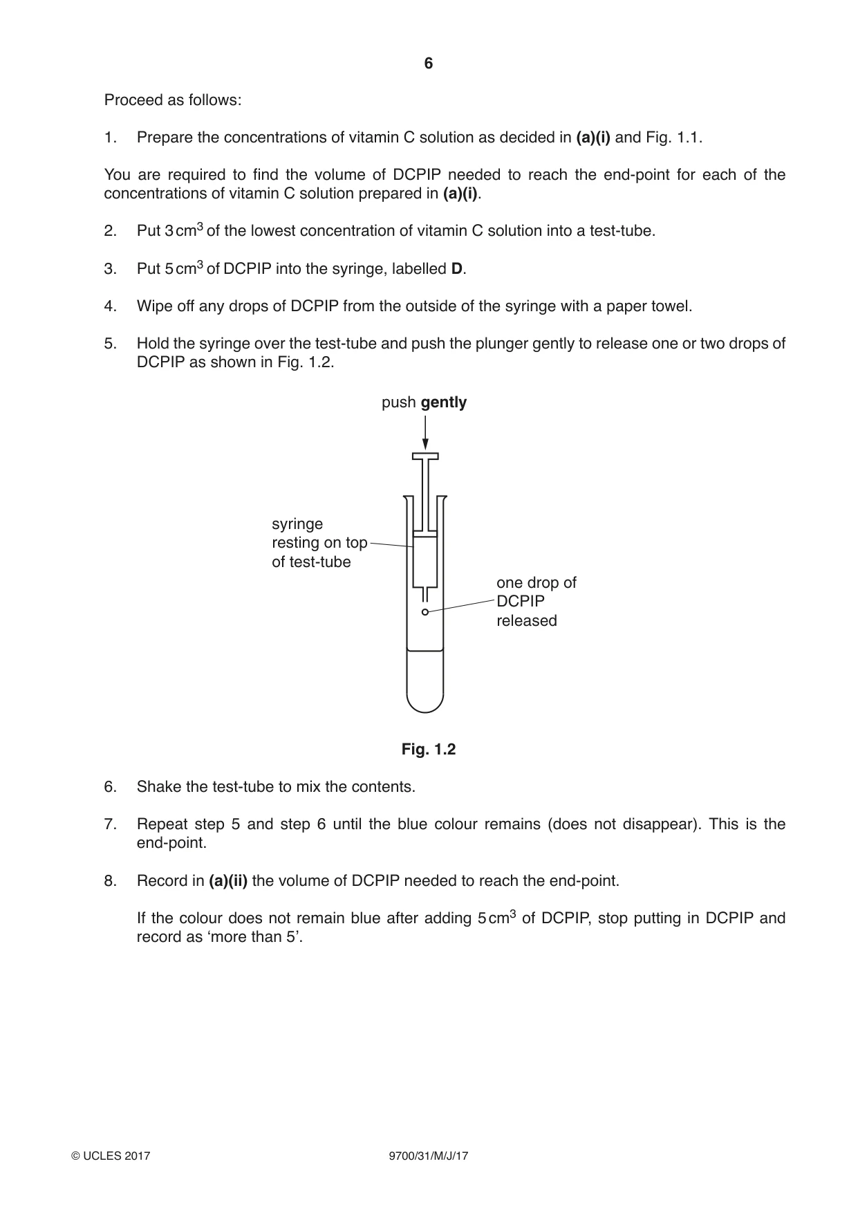 Cambridge A Level Biology 9700 2017 May/June Paper 3 · Variant 1 question paper, page 6 of 16