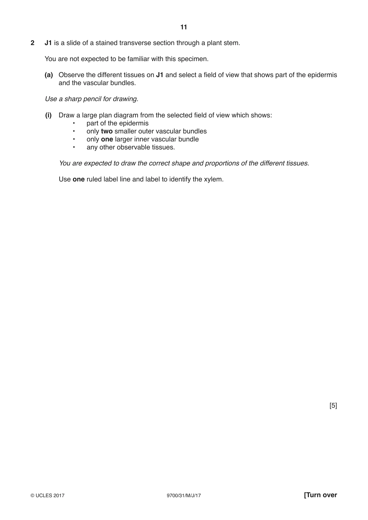 Cambridge A Level Biology 9700 2017 May/June Paper 3 · Variant 1 question paper, page 11 of 16