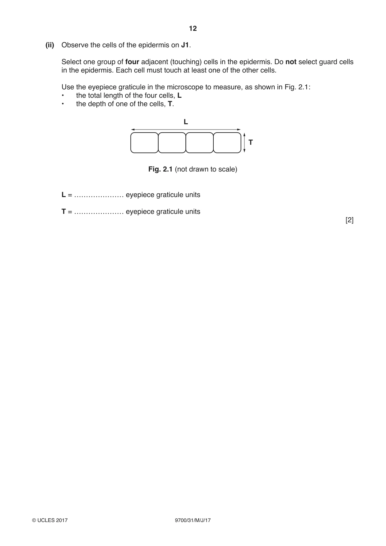 Cambridge A Level Biology 9700 2017 May/June Paper 3 · Variant 1 question paper, page 12 of 16