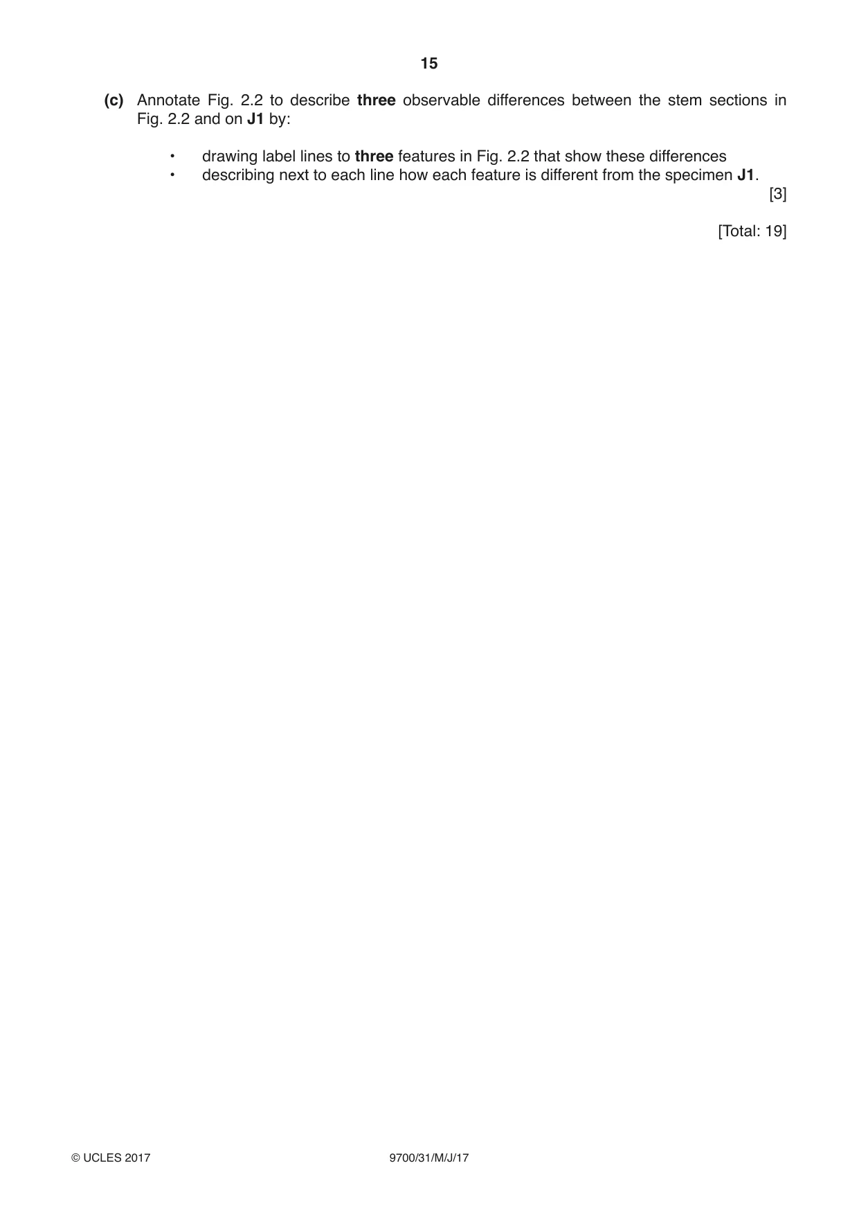 Cambridge A Level Biology 9700 2017 May/June Paper 3 · Variant 1 question paper, page 15 of 16