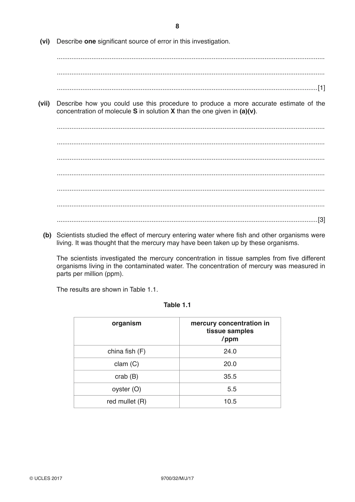 Cambridge A Level Biology 9700 2017 May/June Paper 3 · Variant 2 question paper, page 8 of 16