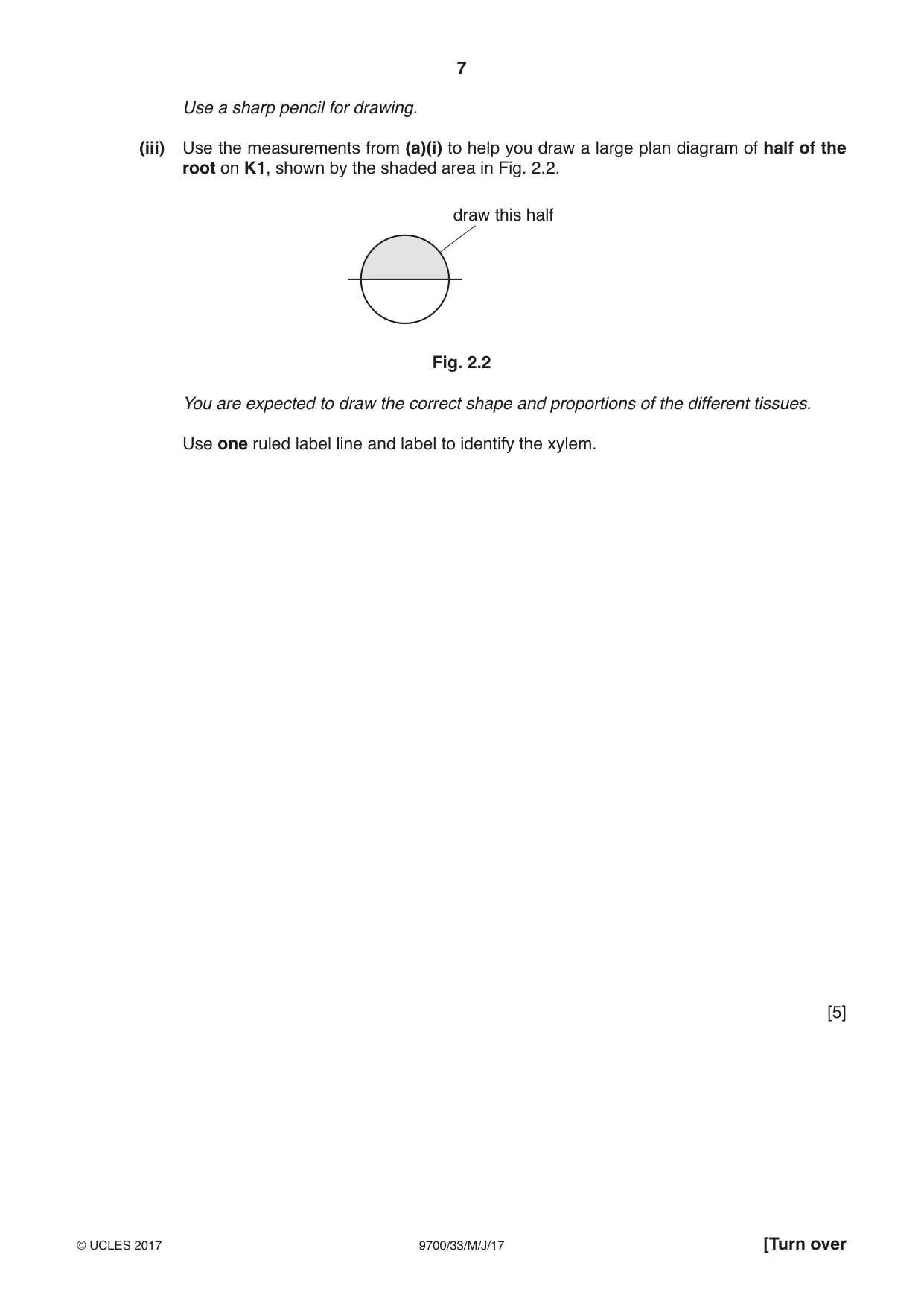 Cambridge A Level Biology 9700 2017 May/June Paper 3 · Variant 3 question paper, page 7 of 12