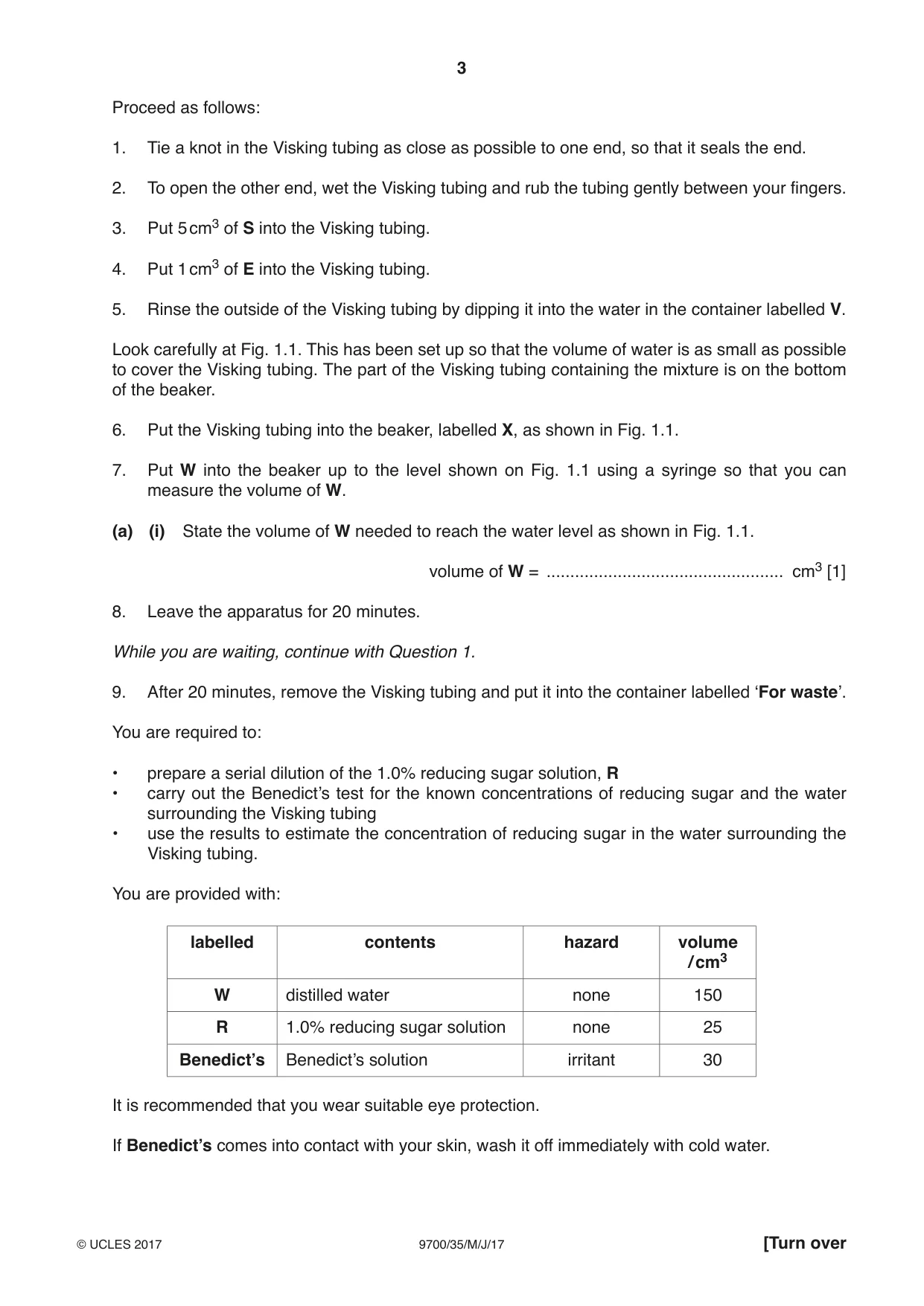 Cambridge A Level Biology 9700 2017 May/June Paper 3 · Variant 5 question paper, page 3 of 16