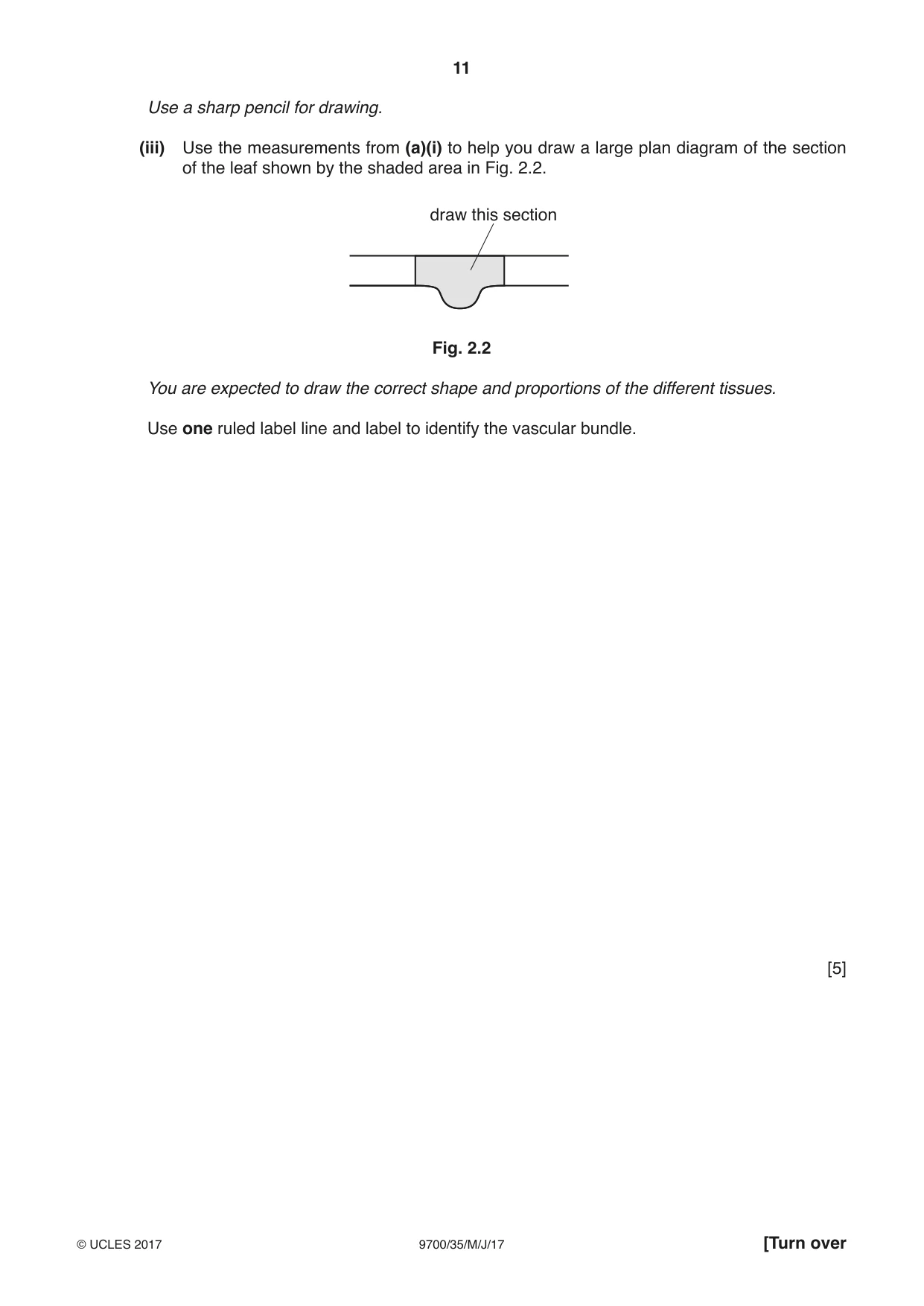 Cambridge A Level Biology 9700 2017 May/June Paper 3 · Variant 5 question paper, page 11 of 16
