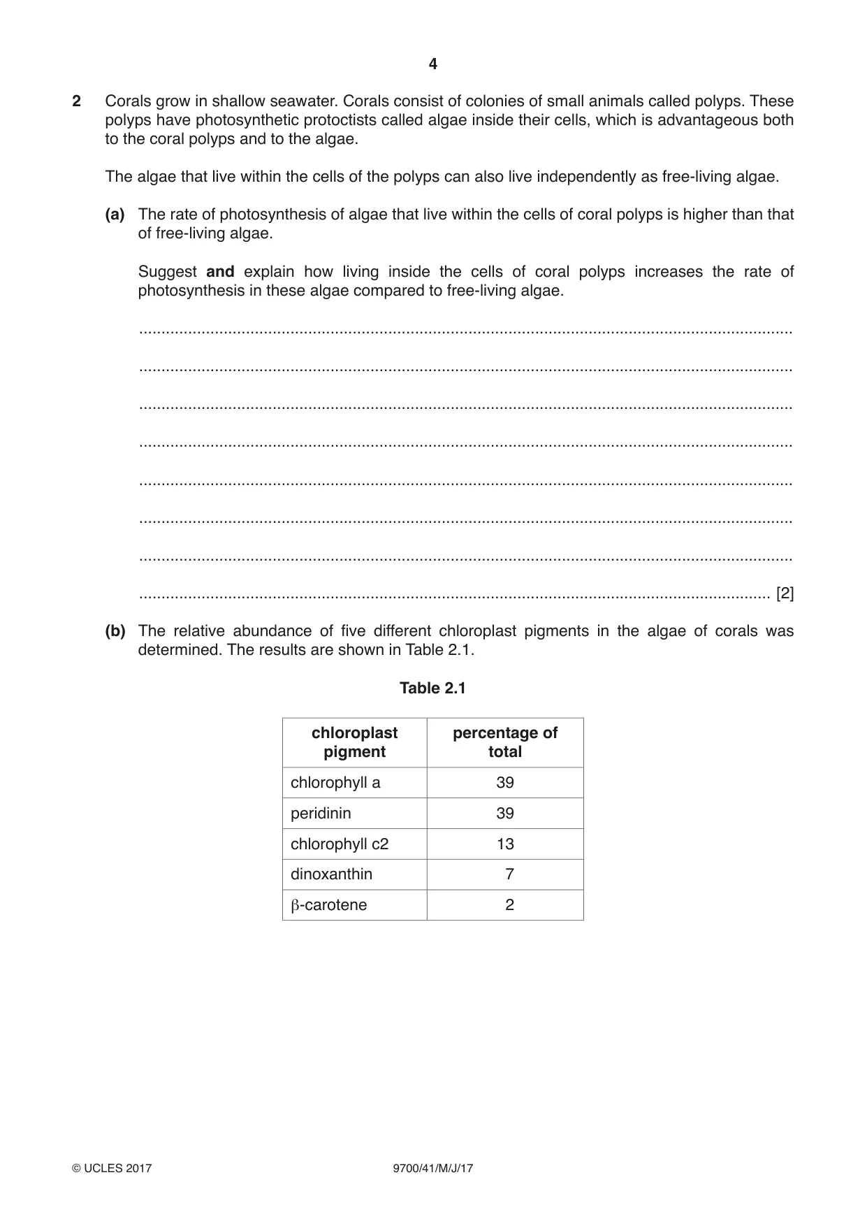 Cambridge A Level Biology 9700 2017 May/June Paper 4 · Variant 1 question paper, page 4 of 24