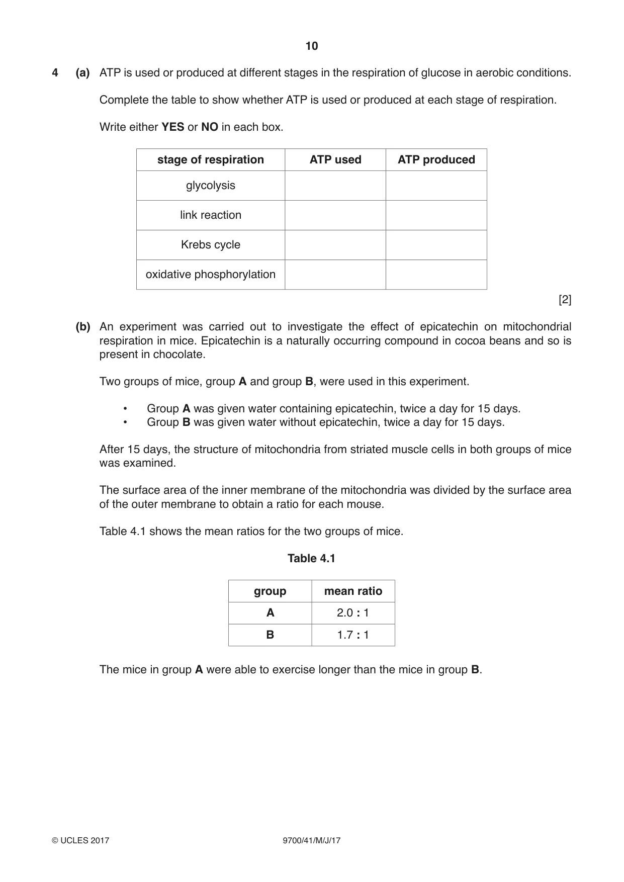 Cambridge A Level Biology 9700 2017 May/June Paper 4 · Variant 1 question paper, page 10 of 24