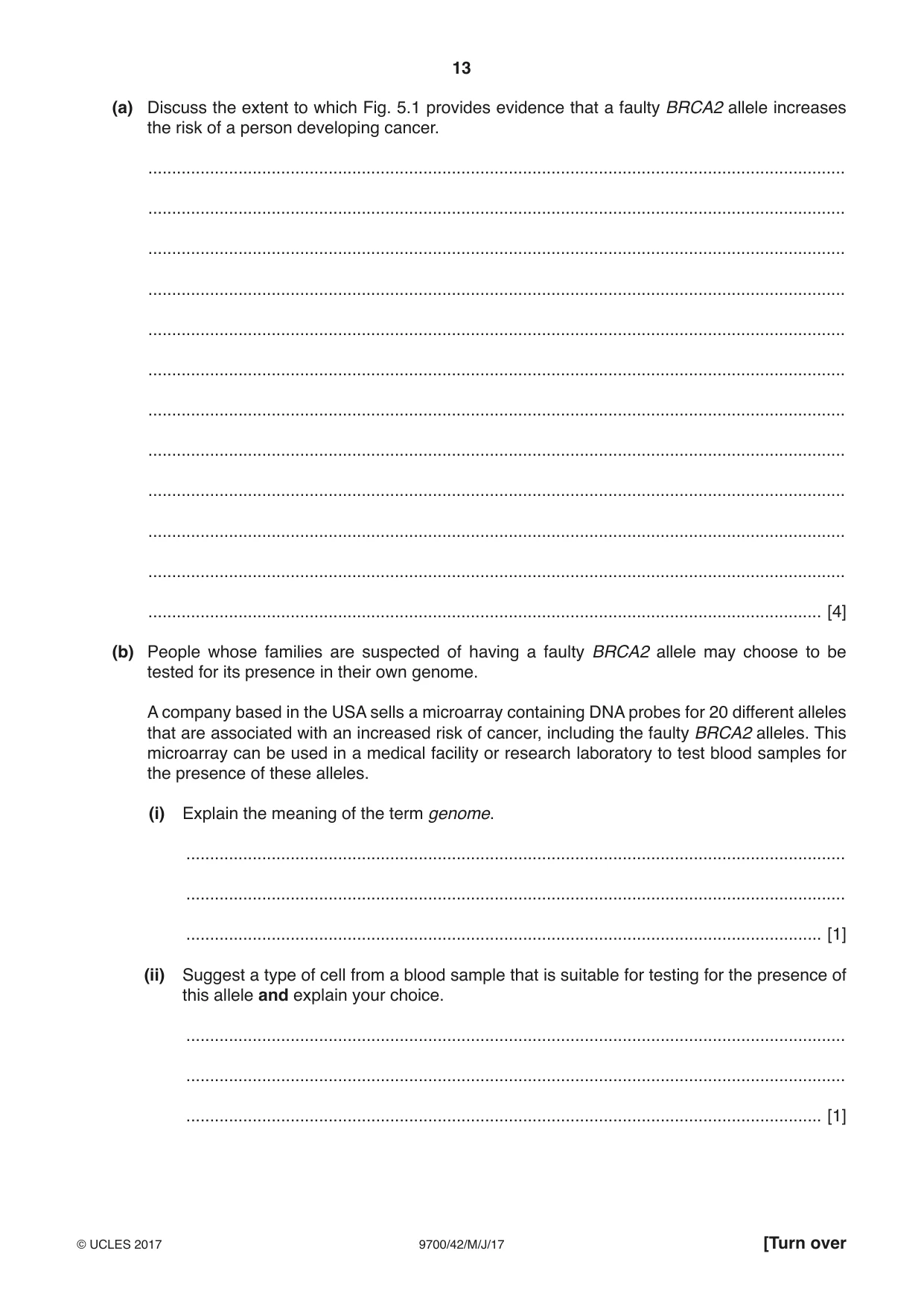 Cambridge A Level Biology 9700 2017 May/June Paper 4 · Variant 2 question paper, page 13 of 24