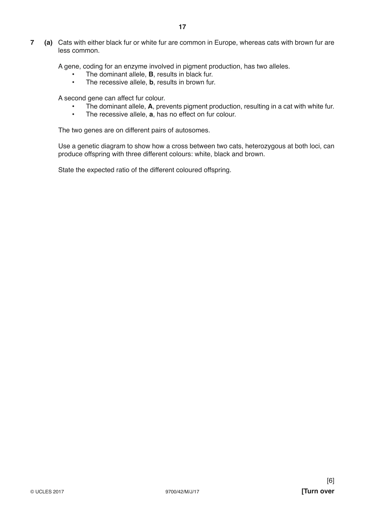 Cambridge A Level Biology 9700 2017 May/June Paper 4 · Variant 2 question paper, page 17 of 24