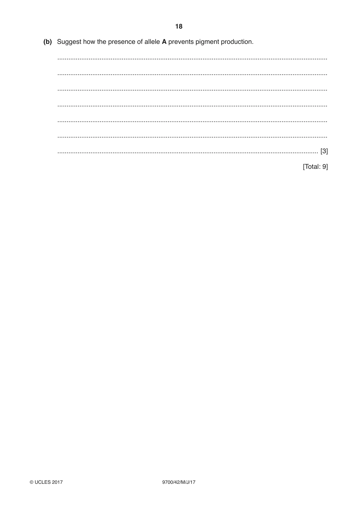 Cambridge A Level Biology 9700 2017 May/June Paper 4 · Variant 2 question paper, page 18 of 24