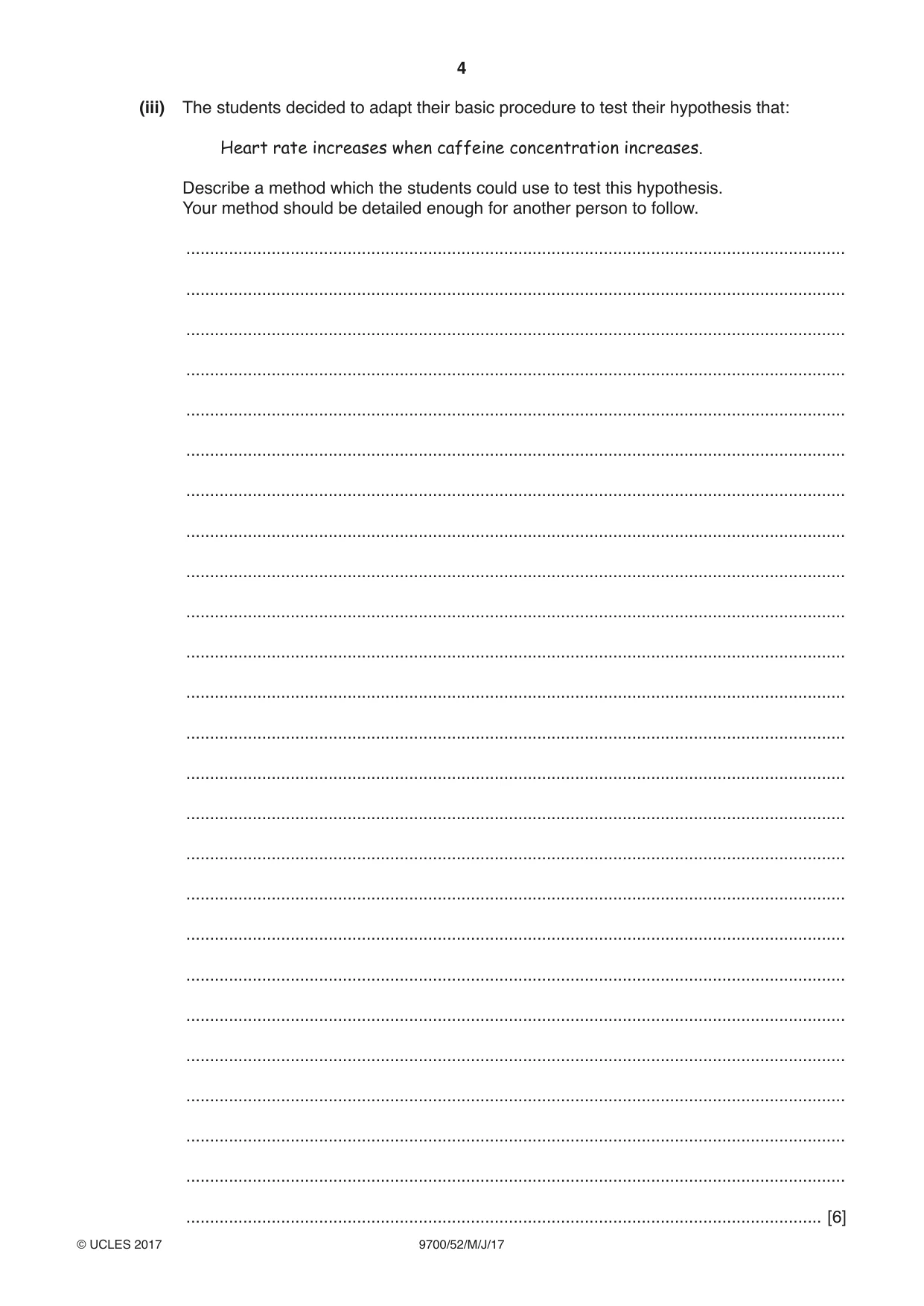 Cambridge A Level Biology 9700 2017 May/June Paper 5 · Variant 2 question paper, page 4 of 12