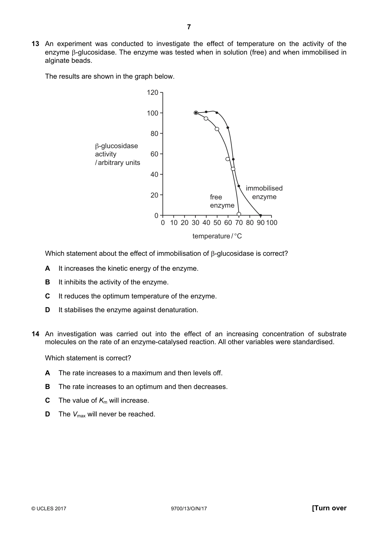 Cambridge A Level Biology 9700 2017 Oct/Nov Paper 1 · Variant 3 question paper, page 7 of 20