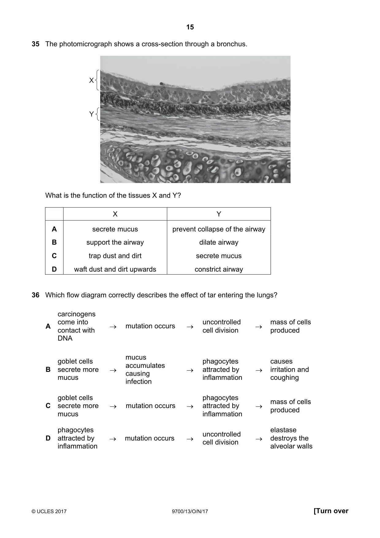 Cambridge A Level Biology 9700 2017 Oct/Nov Paper 1 · Variant 3 question paper, page 15 of 20