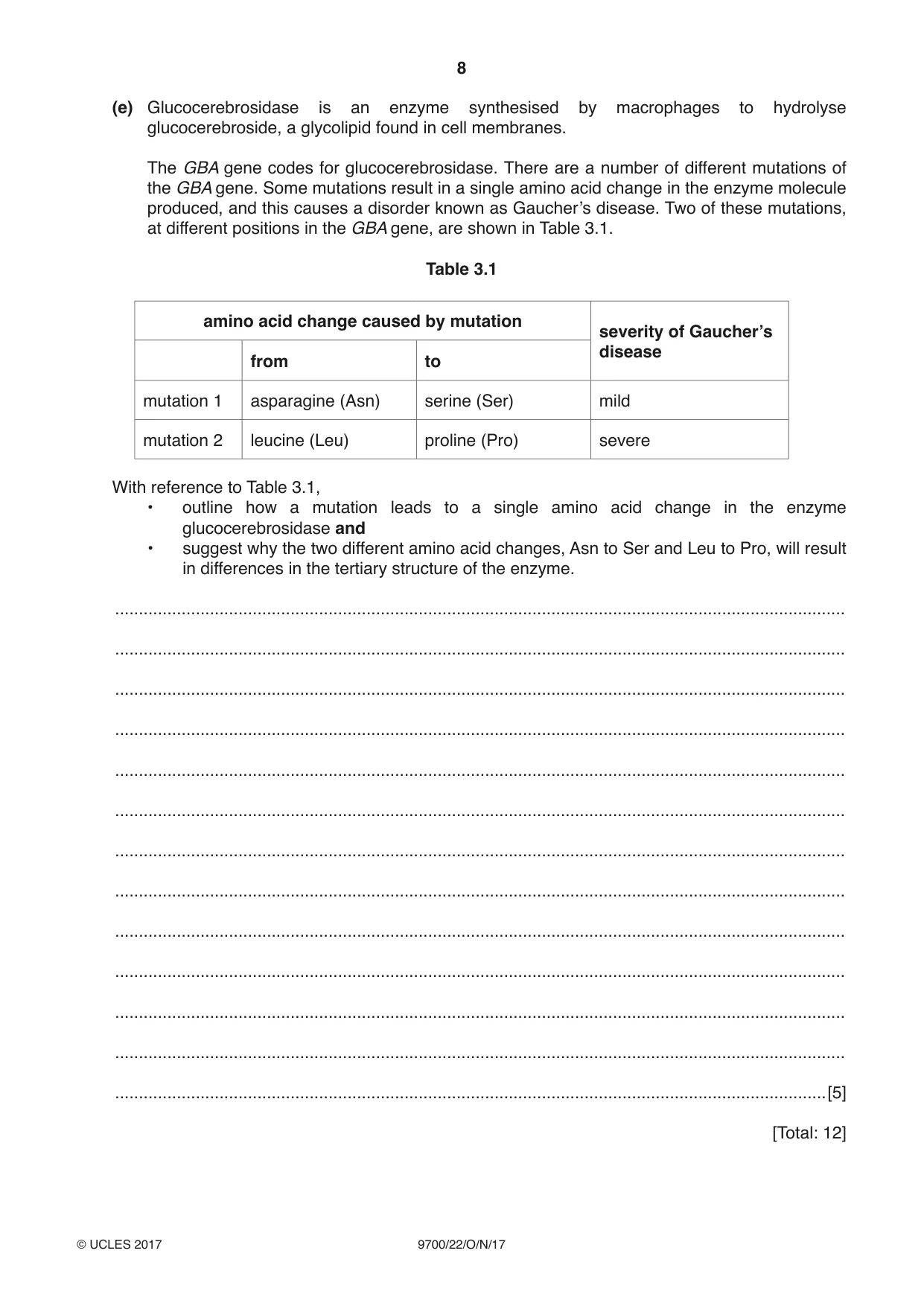 Cambridge A Level Biology 9700 2017 Oct/Nov Paper 2 · Variant 2 question paper, page 8 of 16
