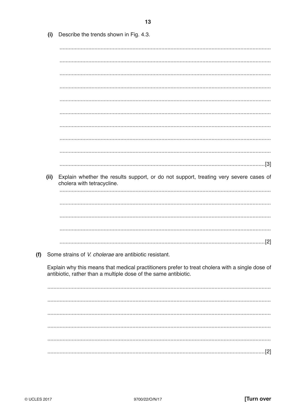 Cambridge A Level Biology 9700 2017 Oct/Nov Paper 2 · Variant 2 question paper, page 13 of 16