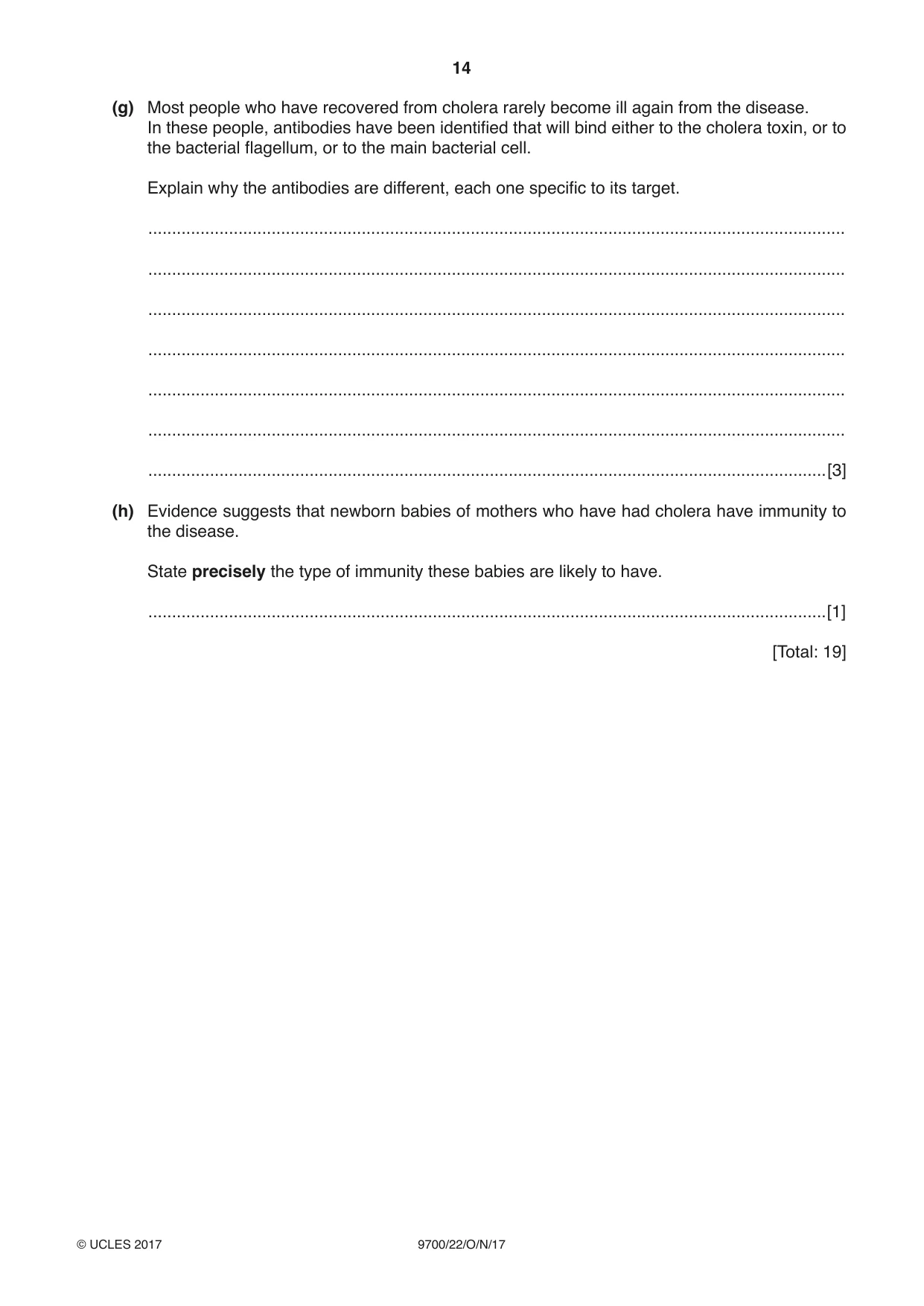 Cambridge A Level Biology 9700 2017 Oct/Nov Paper 2 · Variant 2 question paper, page 14 of 16