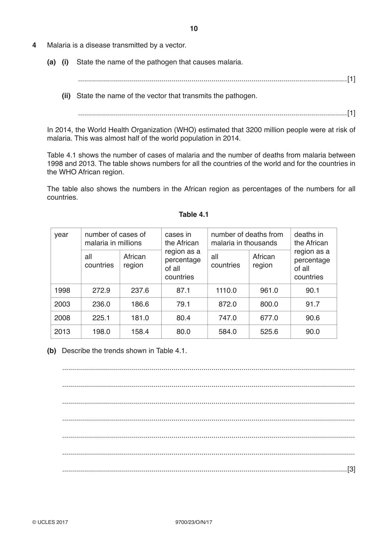 Cambridge A Level Biology 9700 2017 Oct/Nov Paper 2 · Variant 3 question paper, page 10 of 16