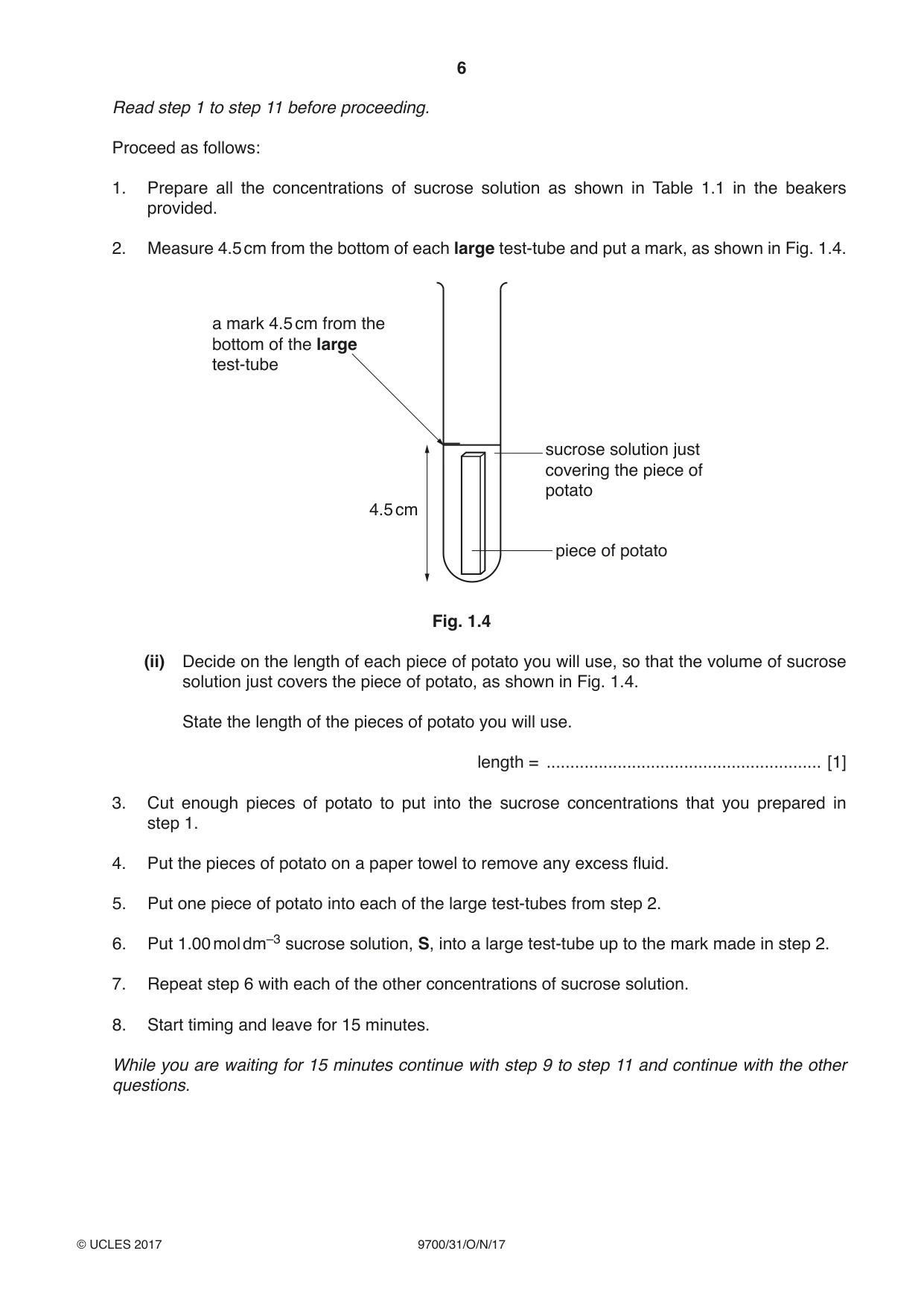 Cambridge A Level Biology 9700 2017 Oct/Nov Paper 3 · Variant 1 question paper, page 6 of 16