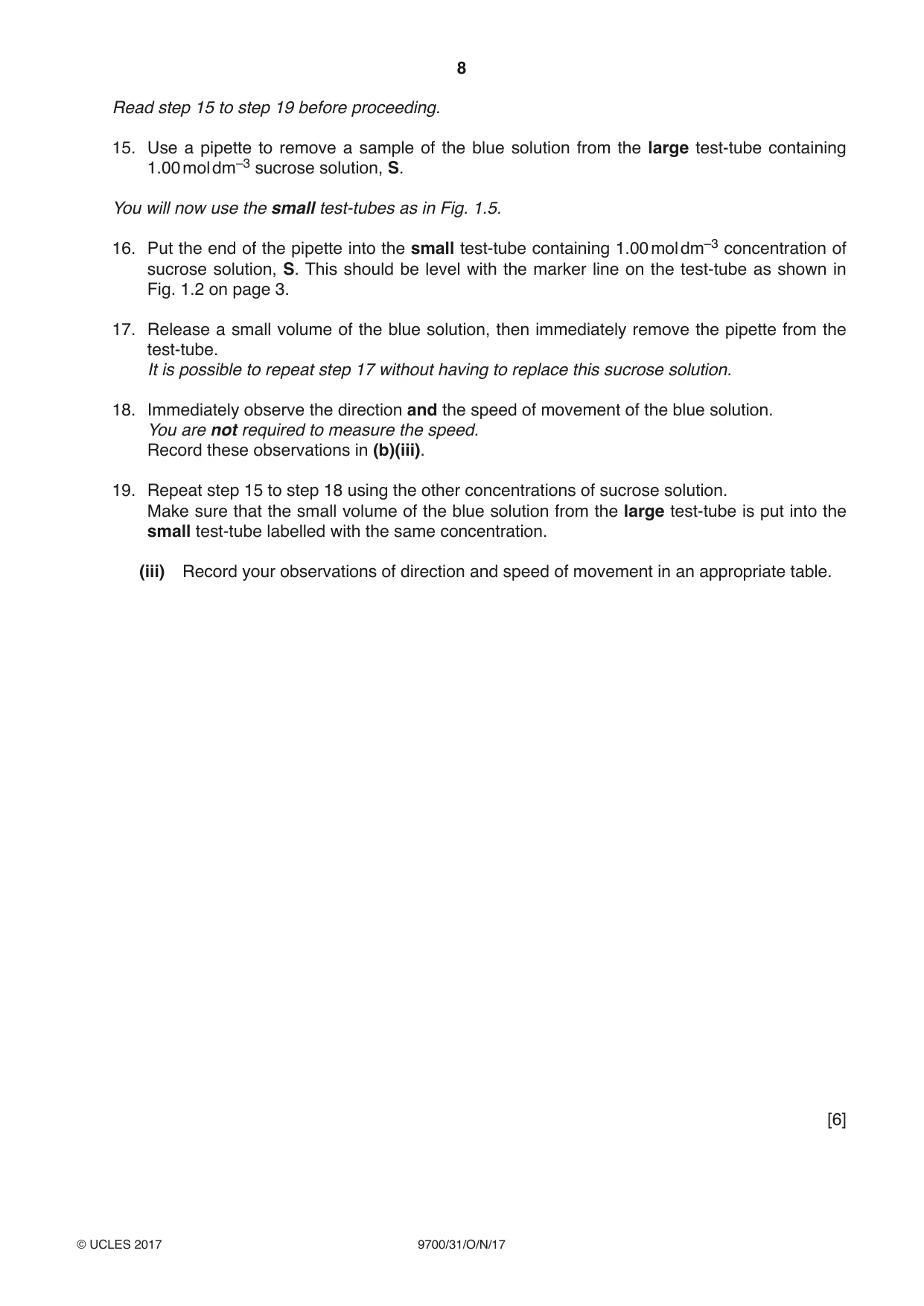 Cambridge A Level Biology 9700 2017 Oct/Nov Paper 3 · Variant 1 question paper, page 8 of 16