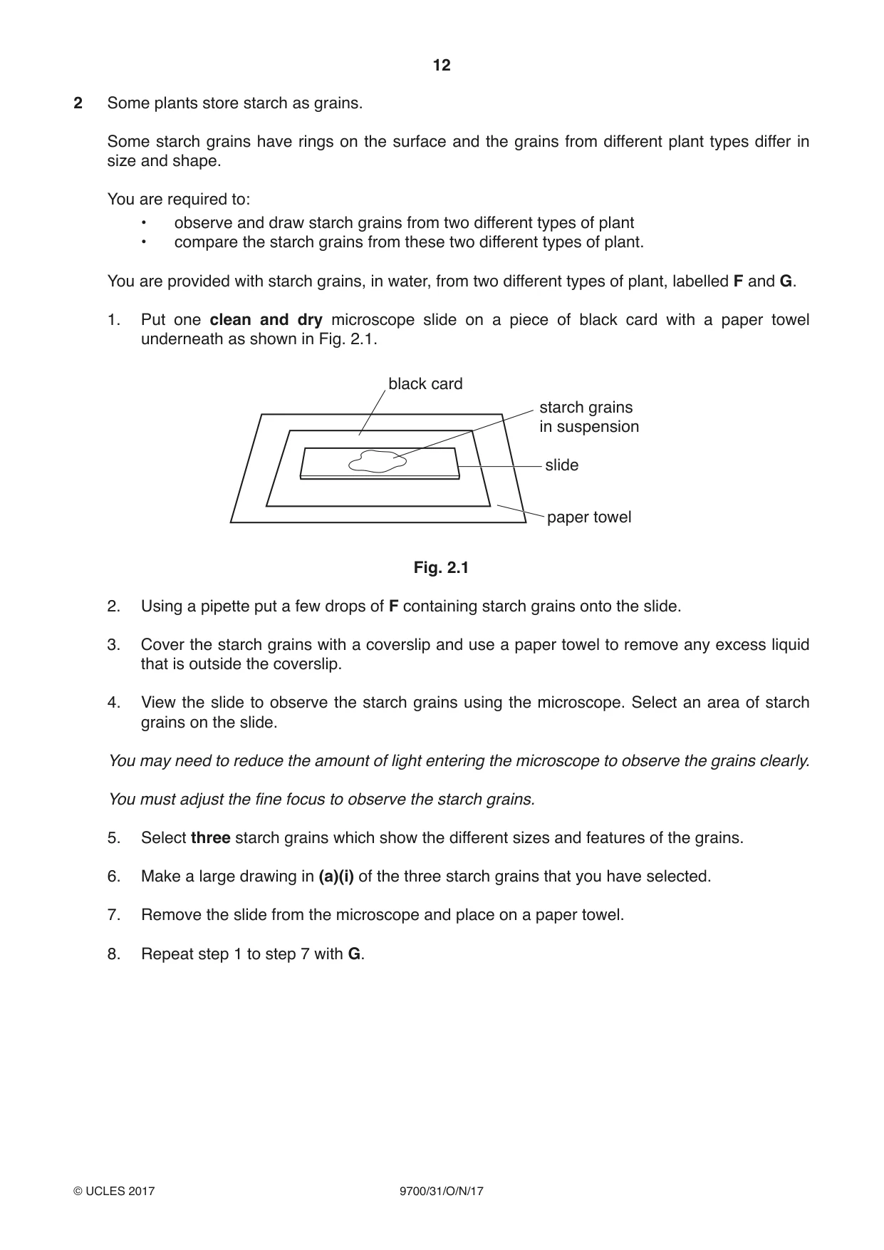Cambridge A Level Biology 9700 2017 Oct/Nov Paper 3 · Variant 1 question paper, page 12 of 16