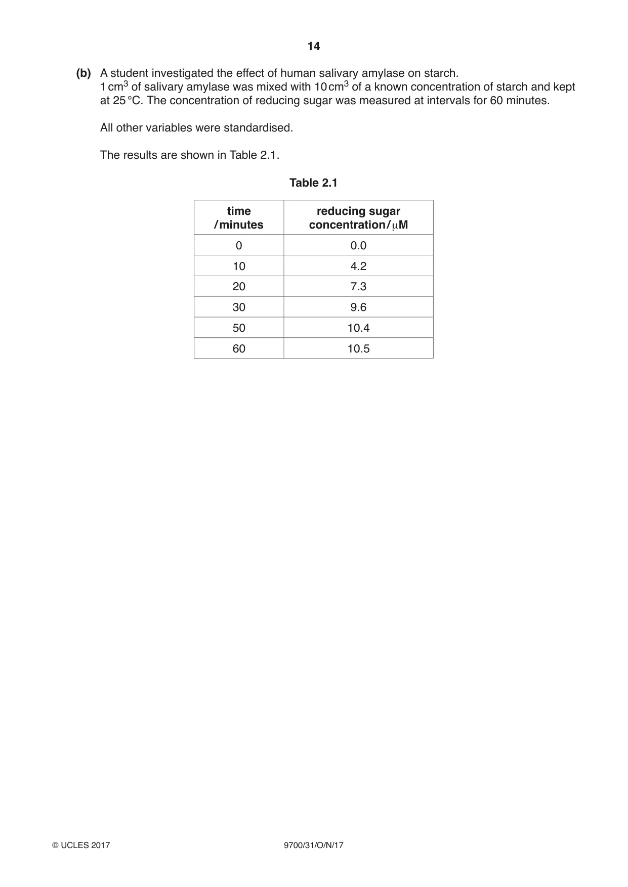 Cambridge A Level Biology 9700 2017 Oct/Nov Paper 3 · Variant 1 question paper, page 14 of 16