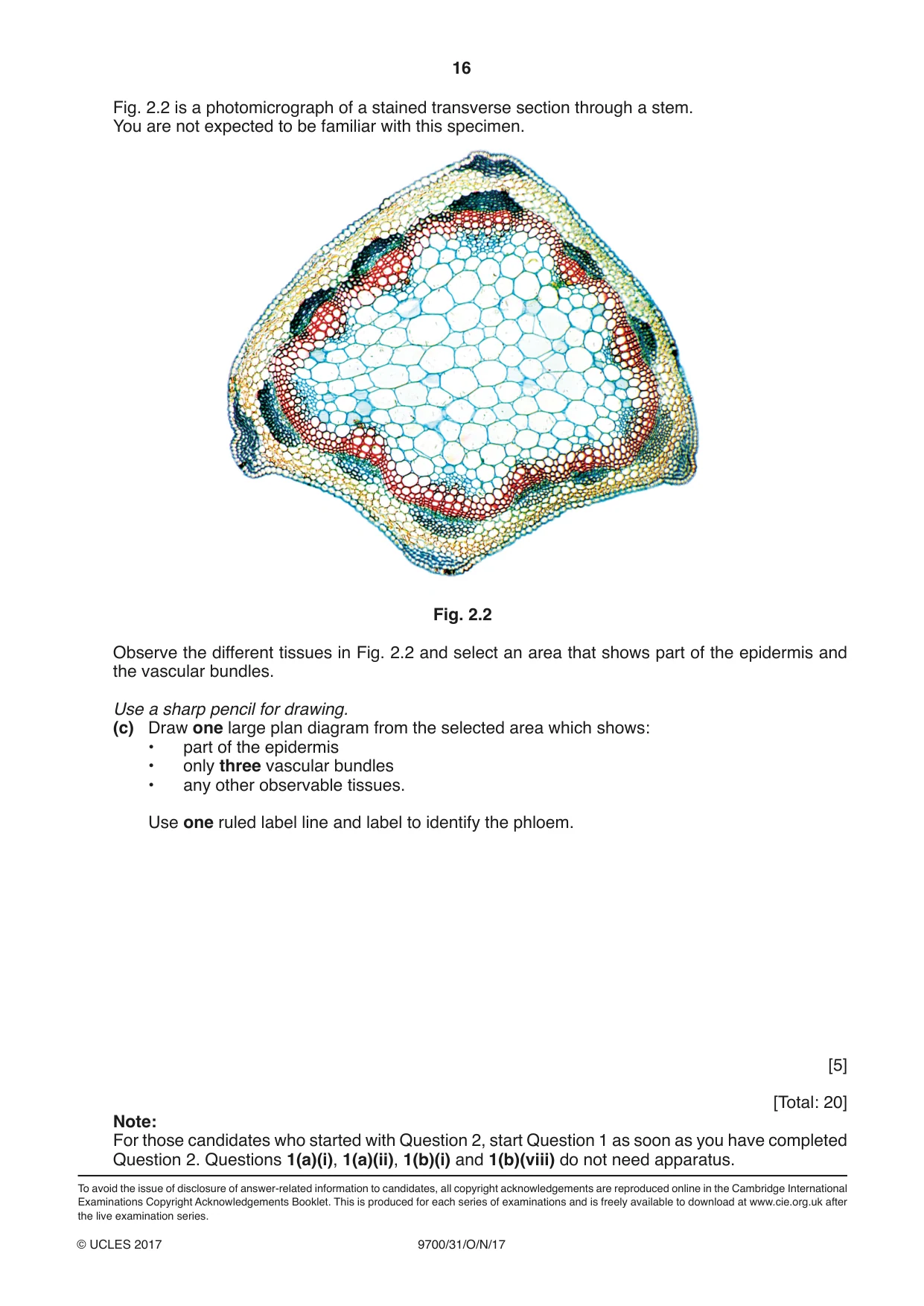 Cambridge A Level Biology 9700 2017 Oct/Nov Paper 3 · Variant 1 question paper, page 16 of 16