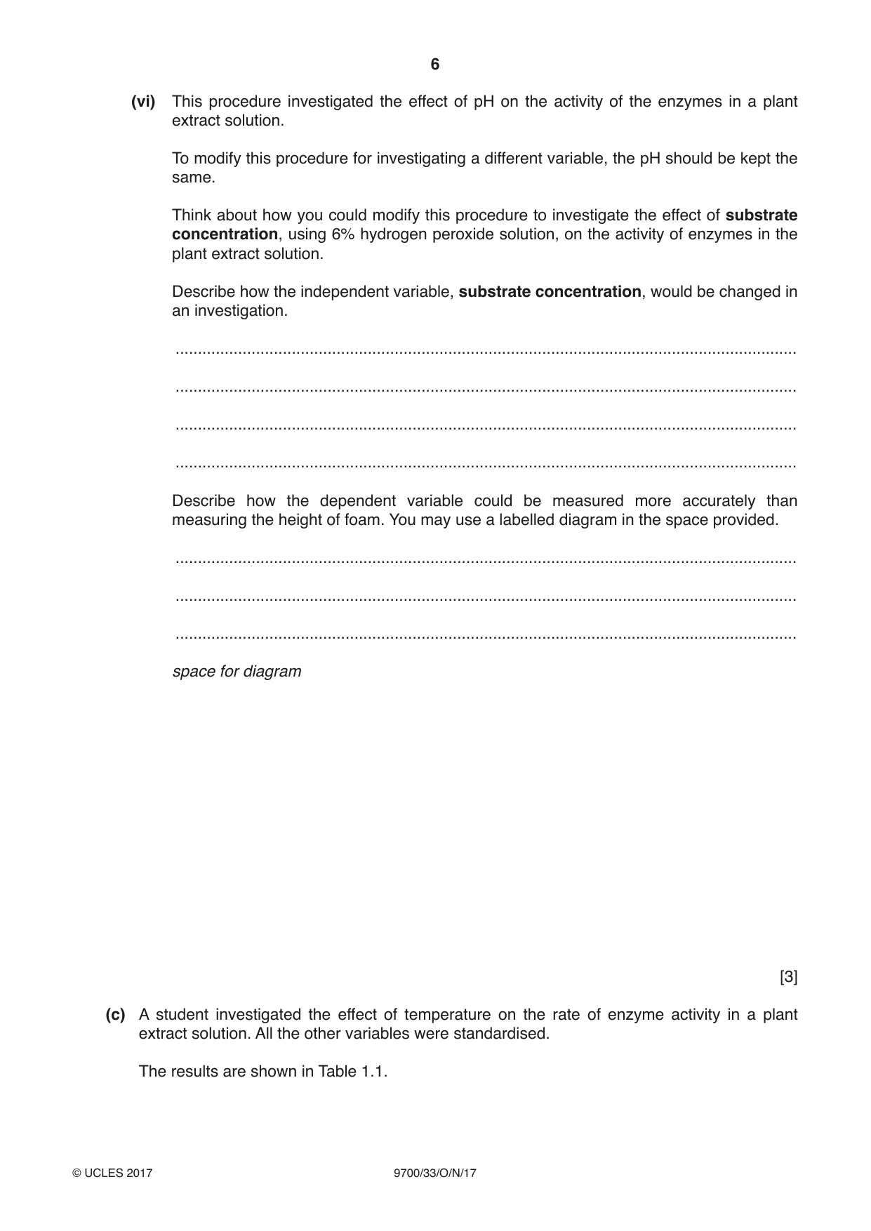 Cambridge A Level Biology 9700 2017 Oct/Nov Paper 3 · Variant 3 question paper, page 6 of 12