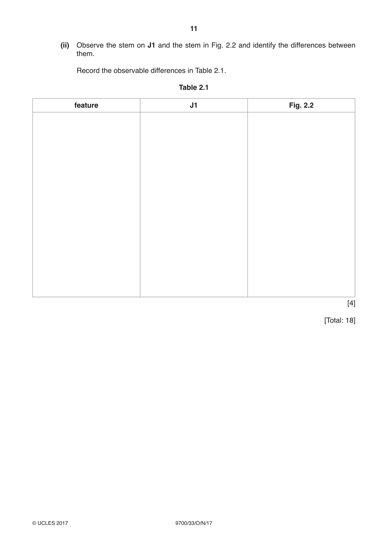 Cambridge A Level Biology 9700 2017 Oct/Nov Paper 3 · Variant 3 question paper, page 11 of 12