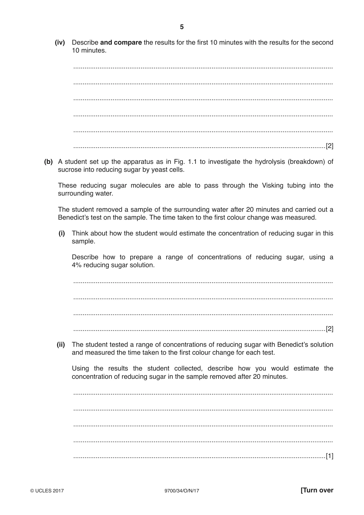 Cambridge A Level Biology 9700 2017 Oct/Nov Paper 3 · Variant 4 question paper, page 5 of 12