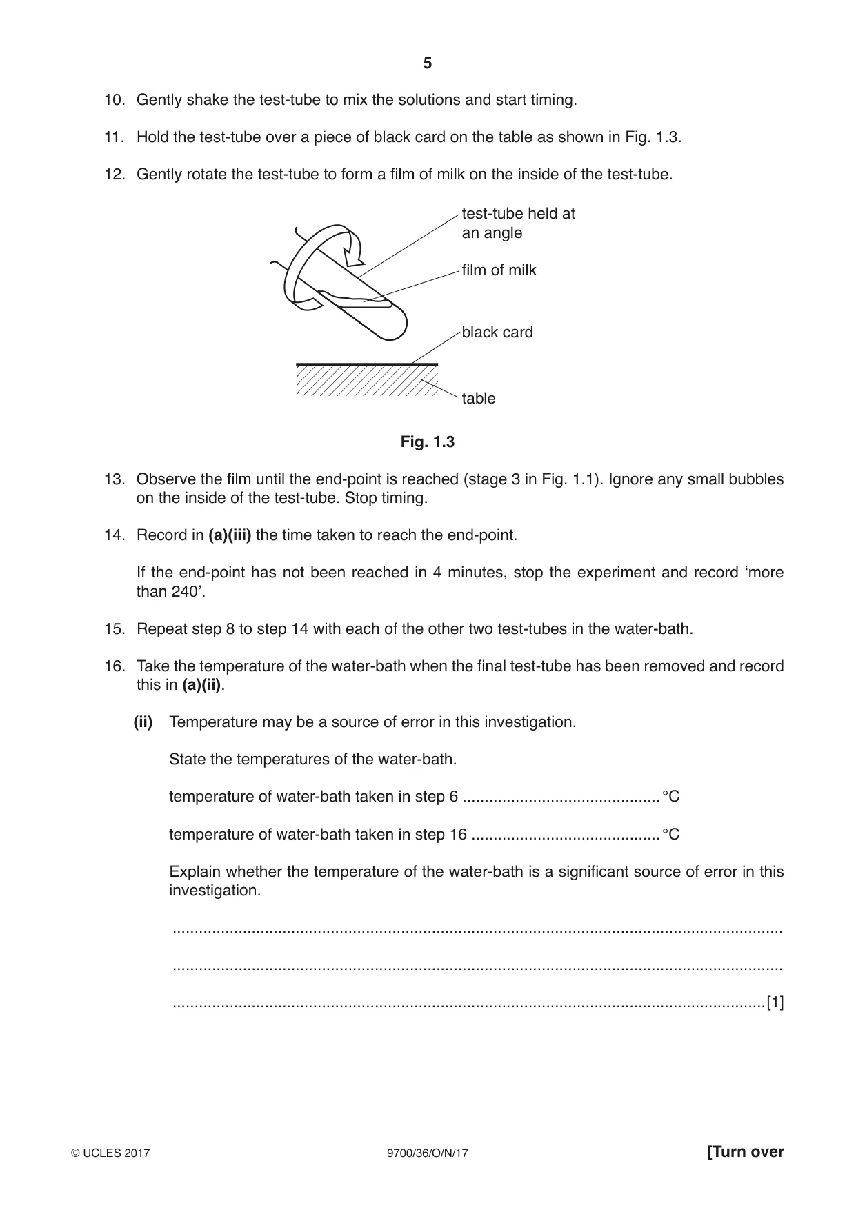 Cambridge A Level Biology 9700 2017 Oct/Nov Paper 3 · Variant 6 question paper, page 5 of 16
