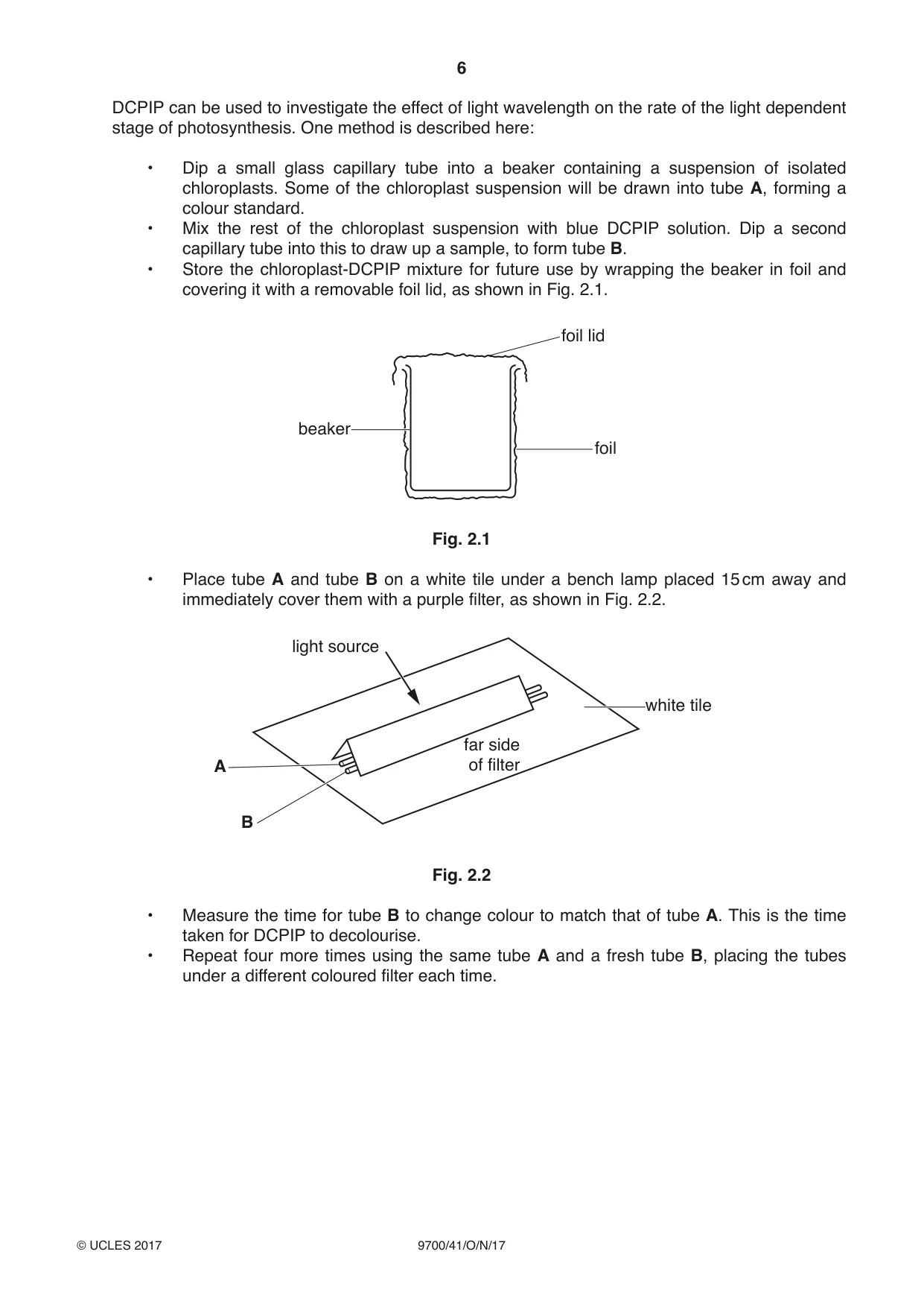 Cambridge A Level Biology 9700 2017 Oct/Nov Paper 4 · Variant 1 question paper, page 6 of 24