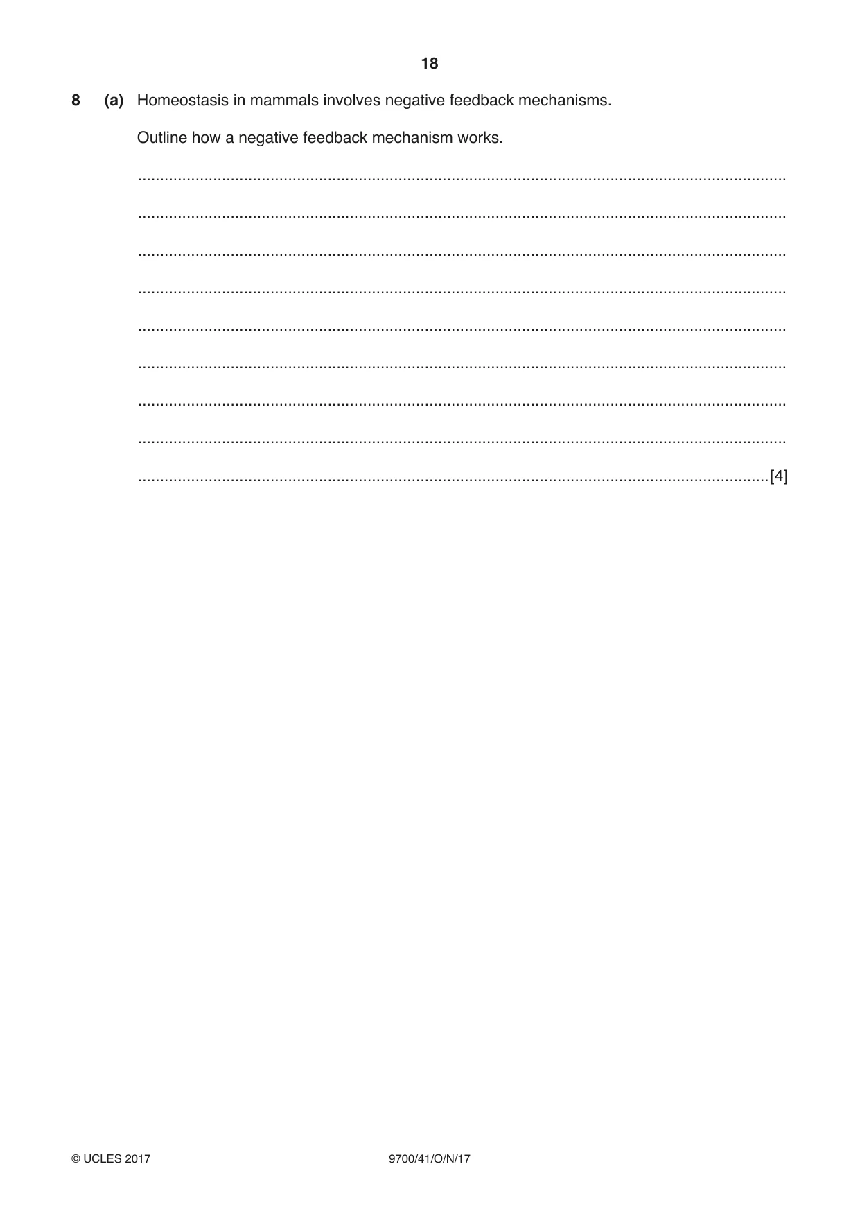 Cambridge A Level Biology 9700 2017 Oct/Nov Paper 4 · Variant 1 question paper, page 18 of 24
